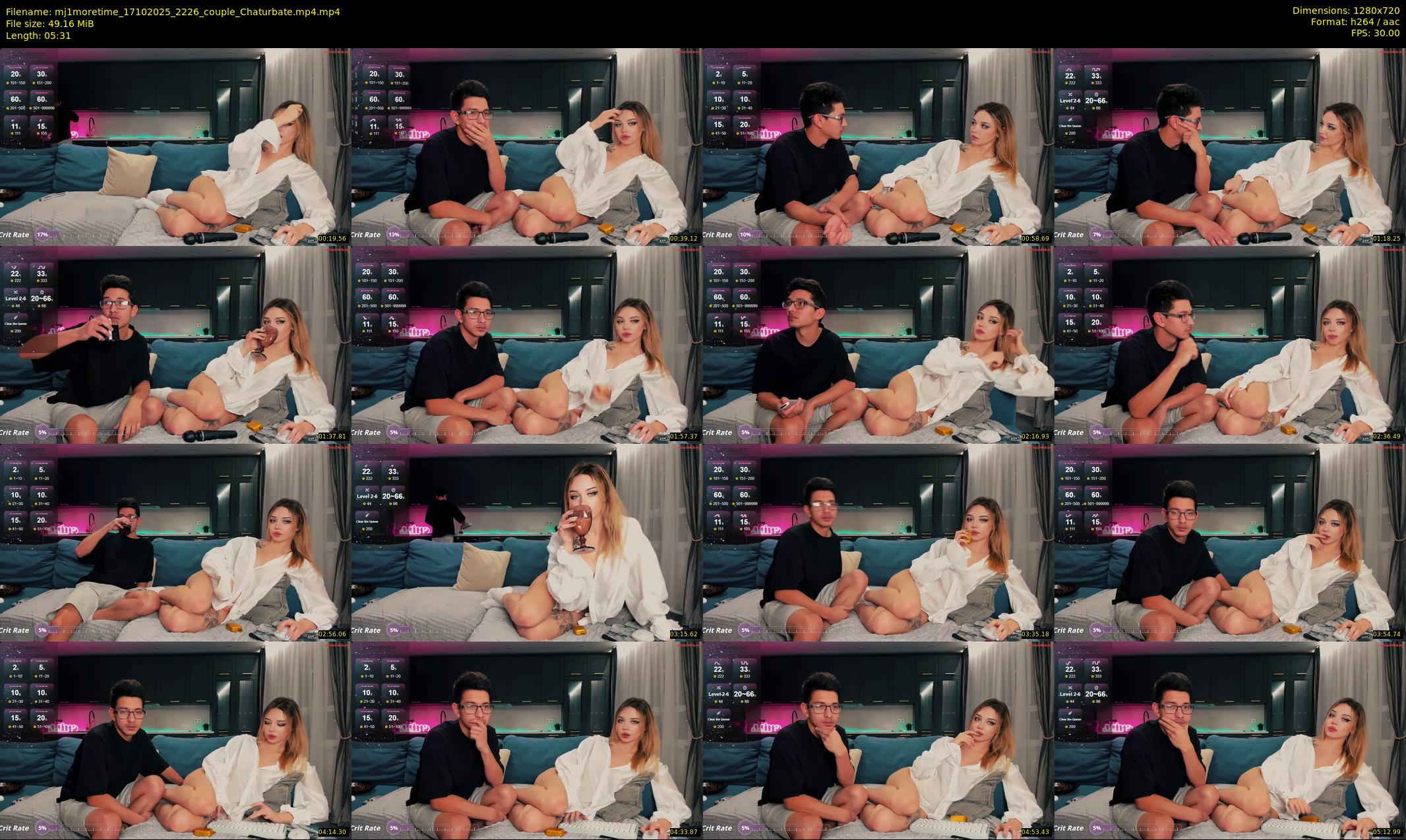 mj1moretime — 6 minute Chaturbate couple cam show recording, 720p, Oct 17, 2025