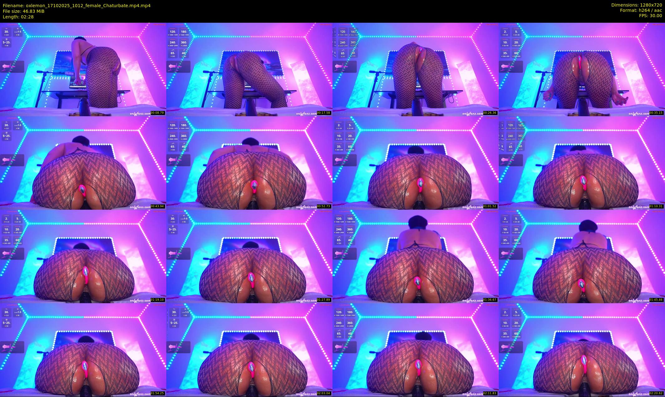 oxlemon — 3 minute Chaturbate female cam show recording, 720p, Oct 17, 2025