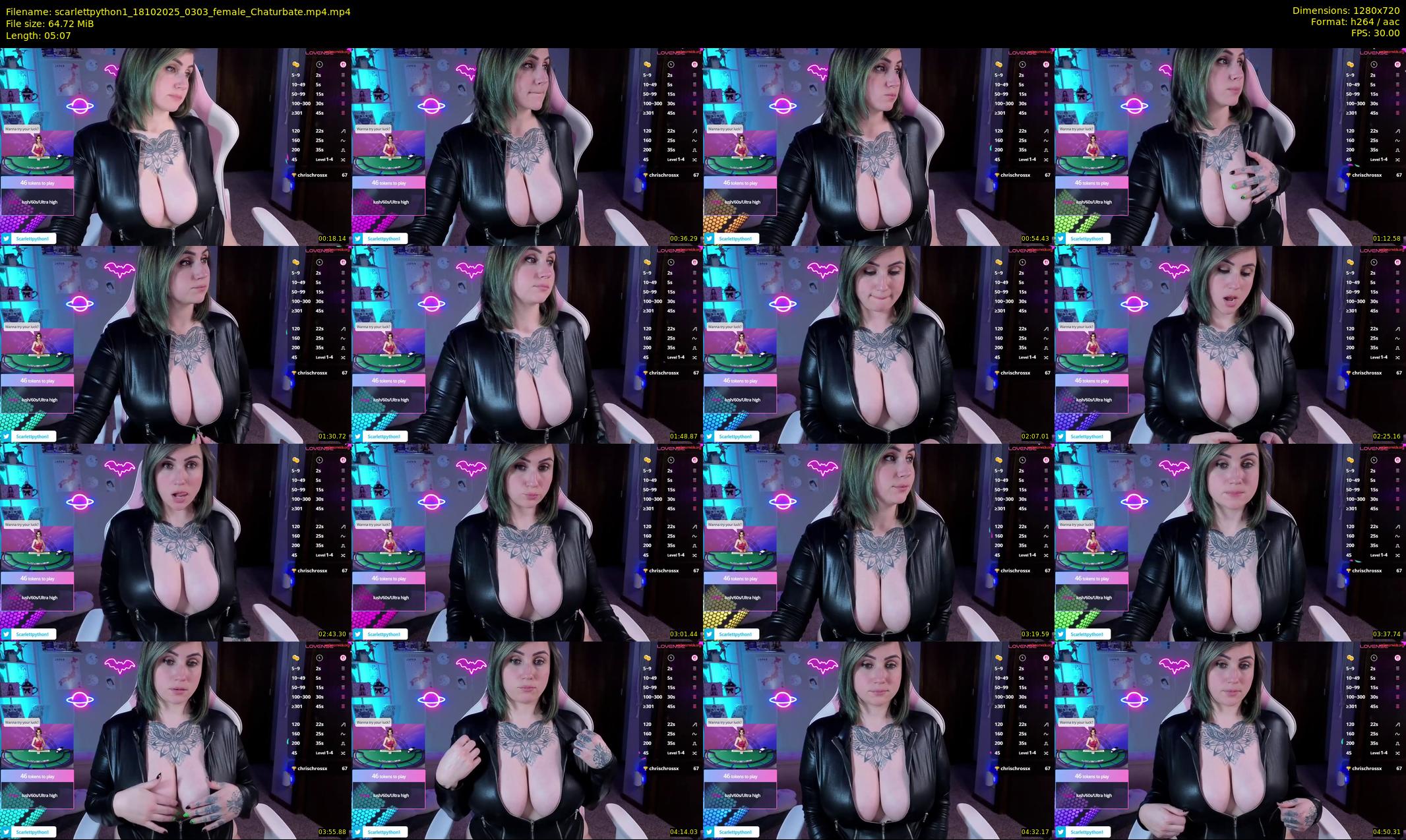 scarlettpython1 — 6 minute Chaturbate female cam show recording, 720p, Oct 18, 2025