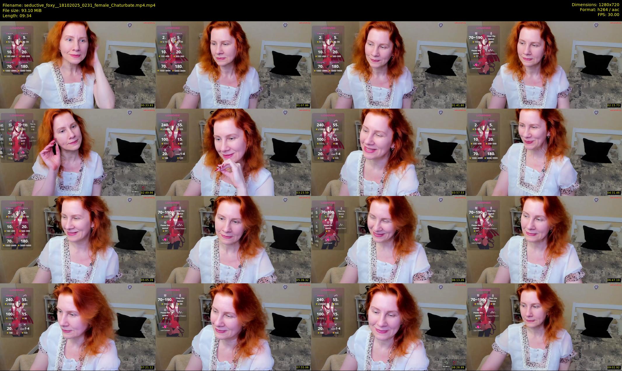 seductive_foxy_ — 10 minute Chaturbate female cam show recording, 720p, Oct 18, 2025