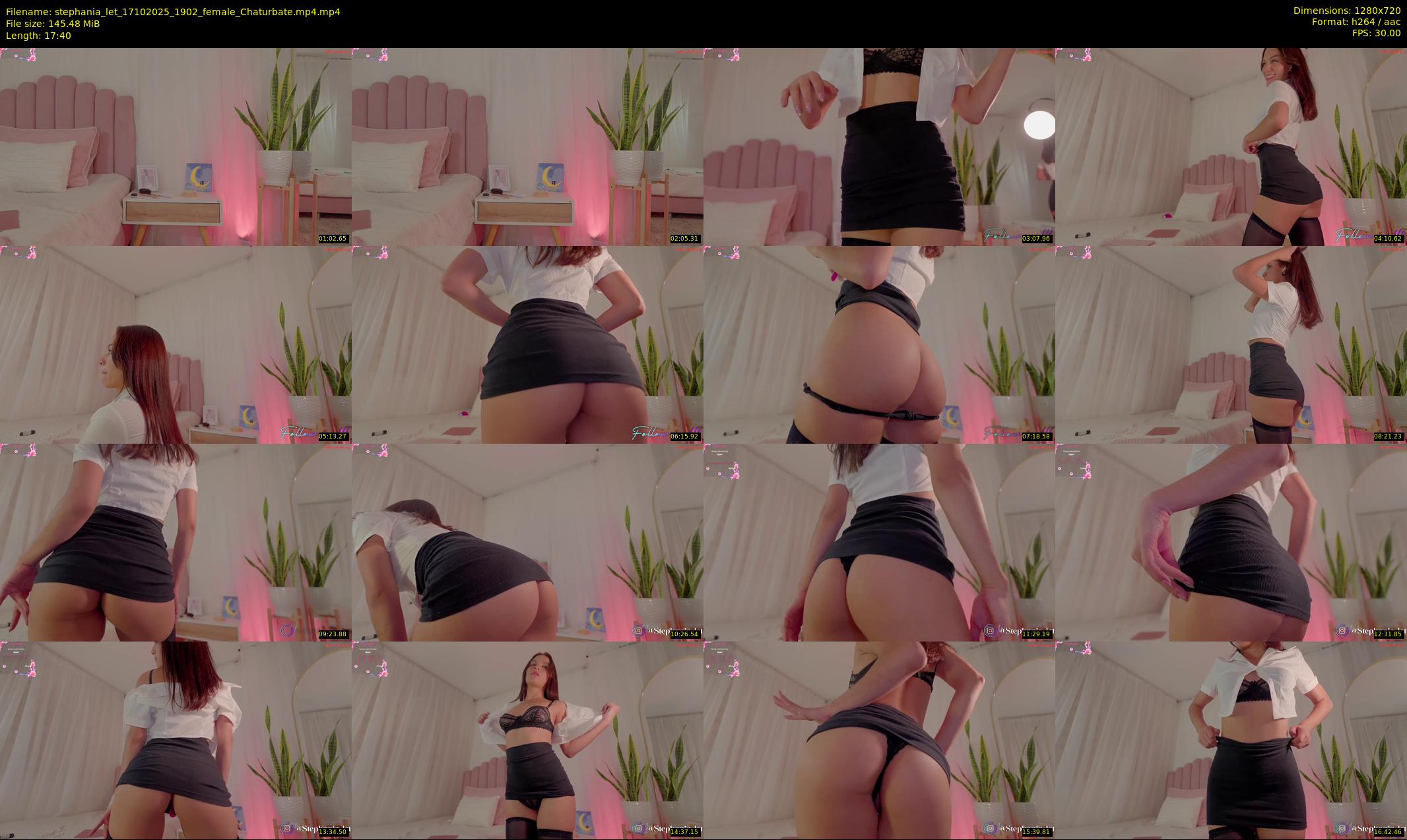 stephania_let — 18 minute Chaturbate female cam show recording, 720p, Oct 17, 2025
