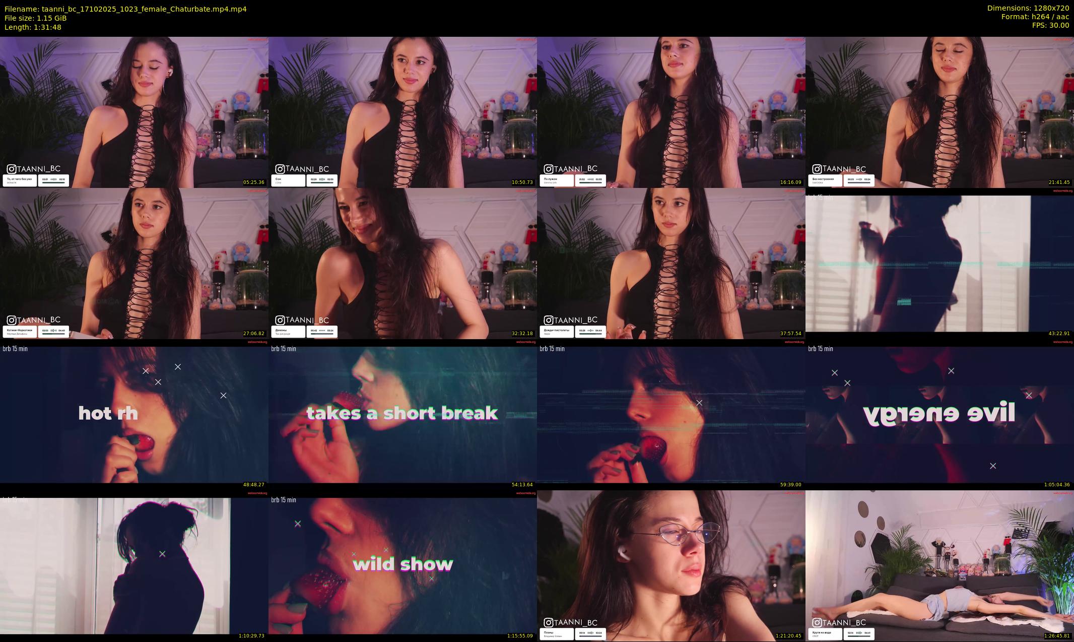 taanni_bc — 92 minute Chaturbate female cam show recording, 720p, Oct 17, 2025