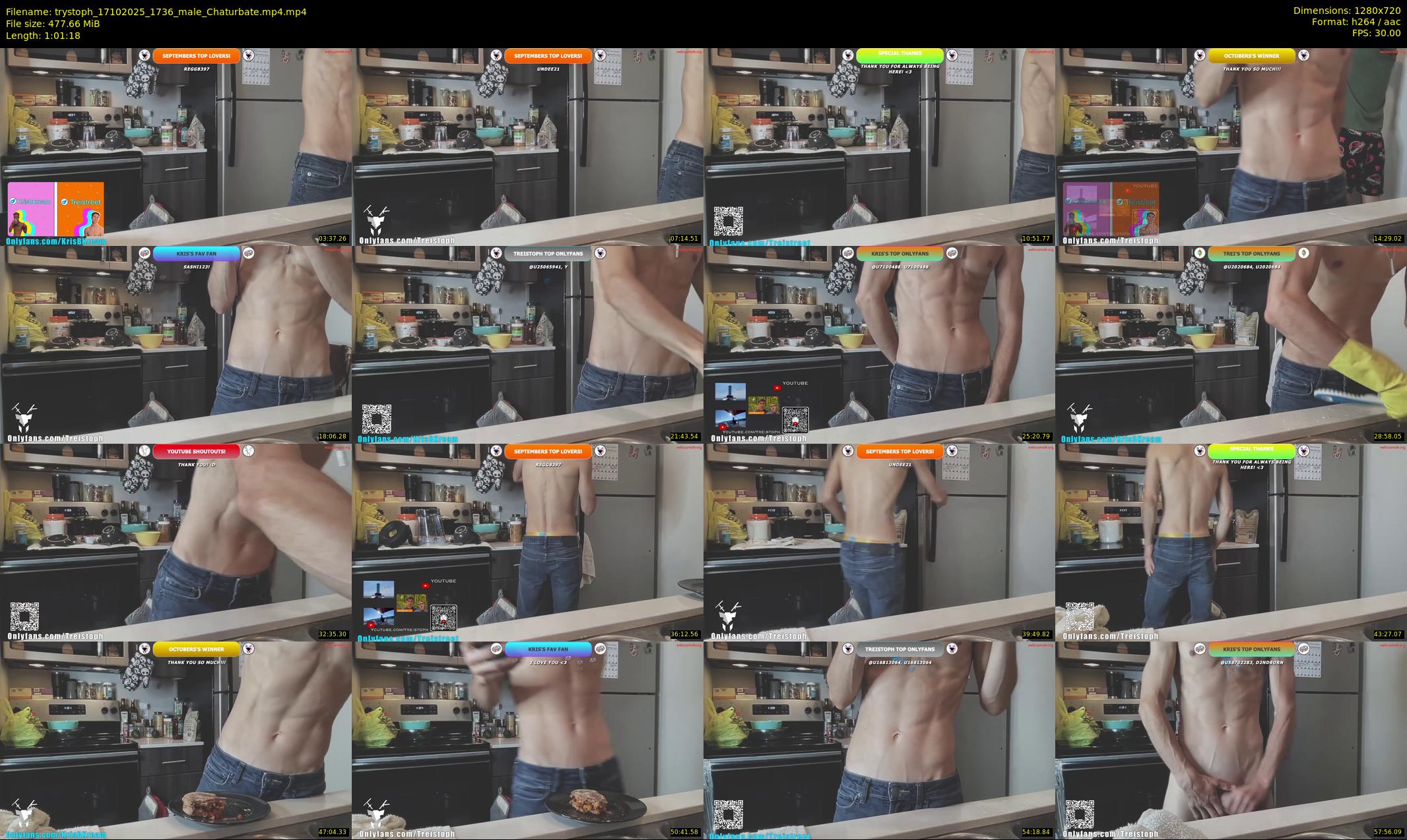 trystoph — 62 minute Chaturbate male cam show recording, 720p, Oct 17, 2025