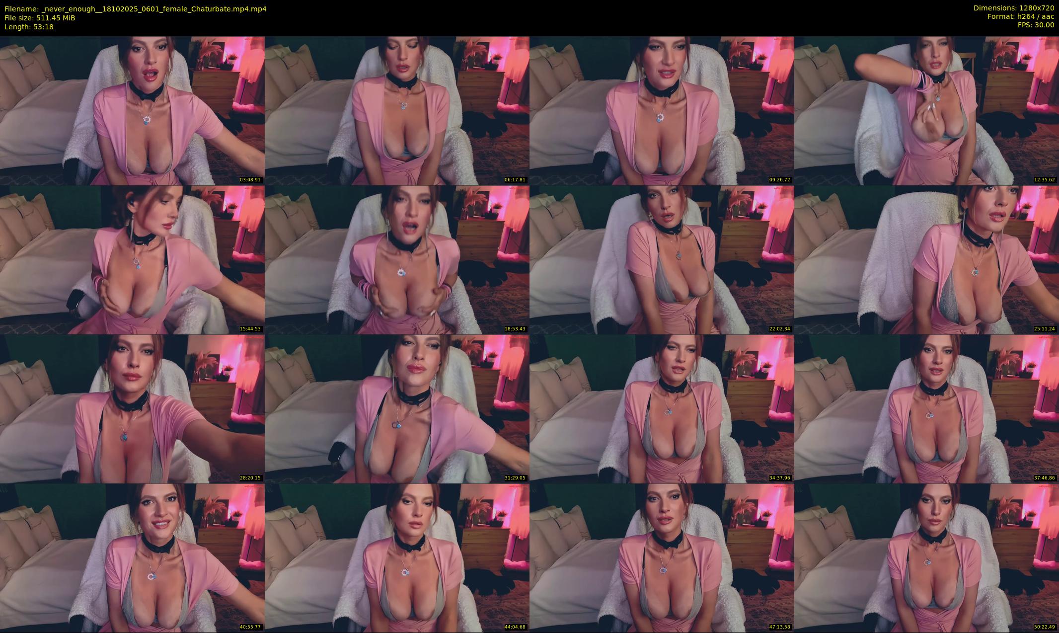 _never_enough_ — 54 minute Chaturbate female cam show recording, 720p, Oct 18, 2025