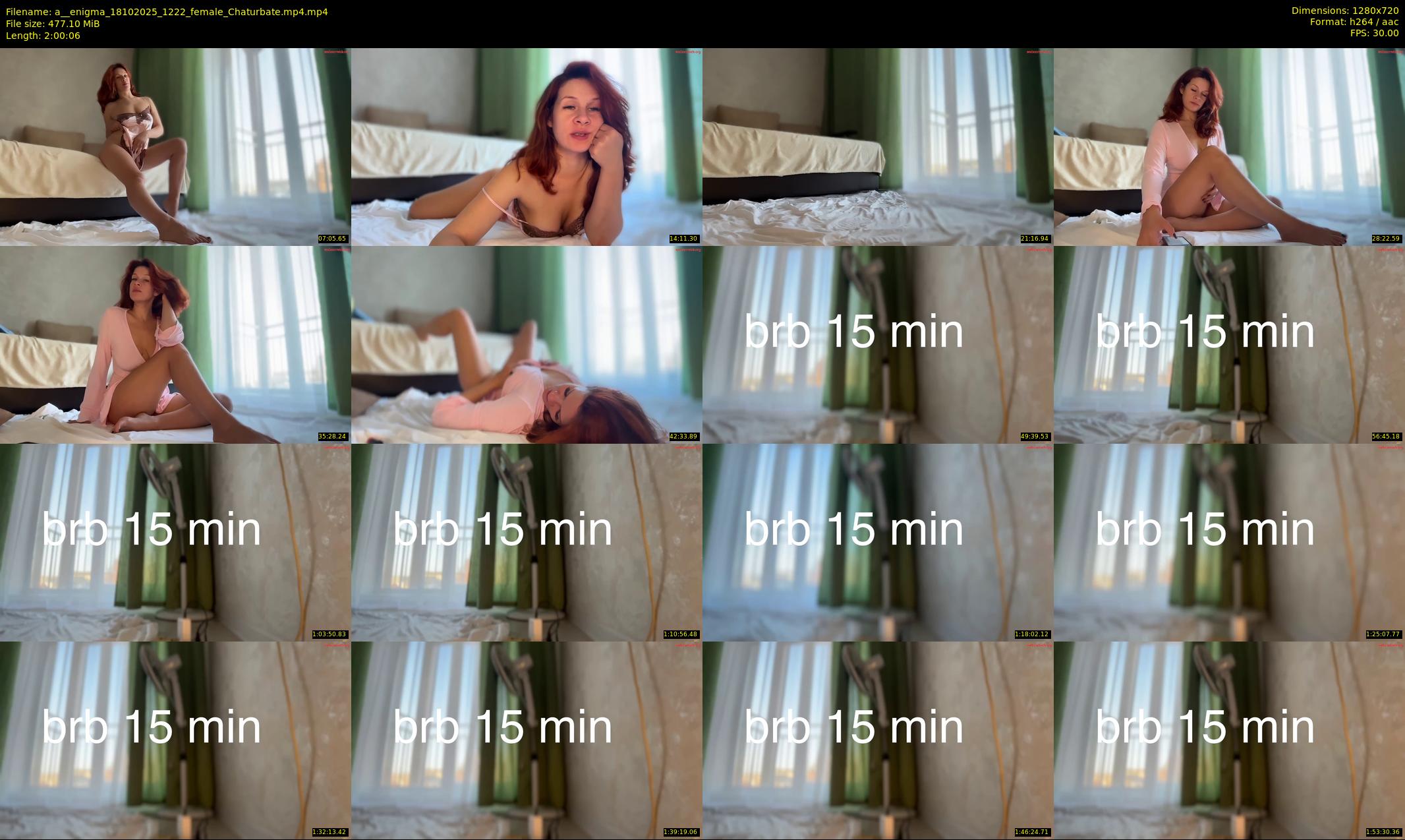 a__enigma — 121 minute Chaturbate female cam show recording, 720p, Oct 18, 2025