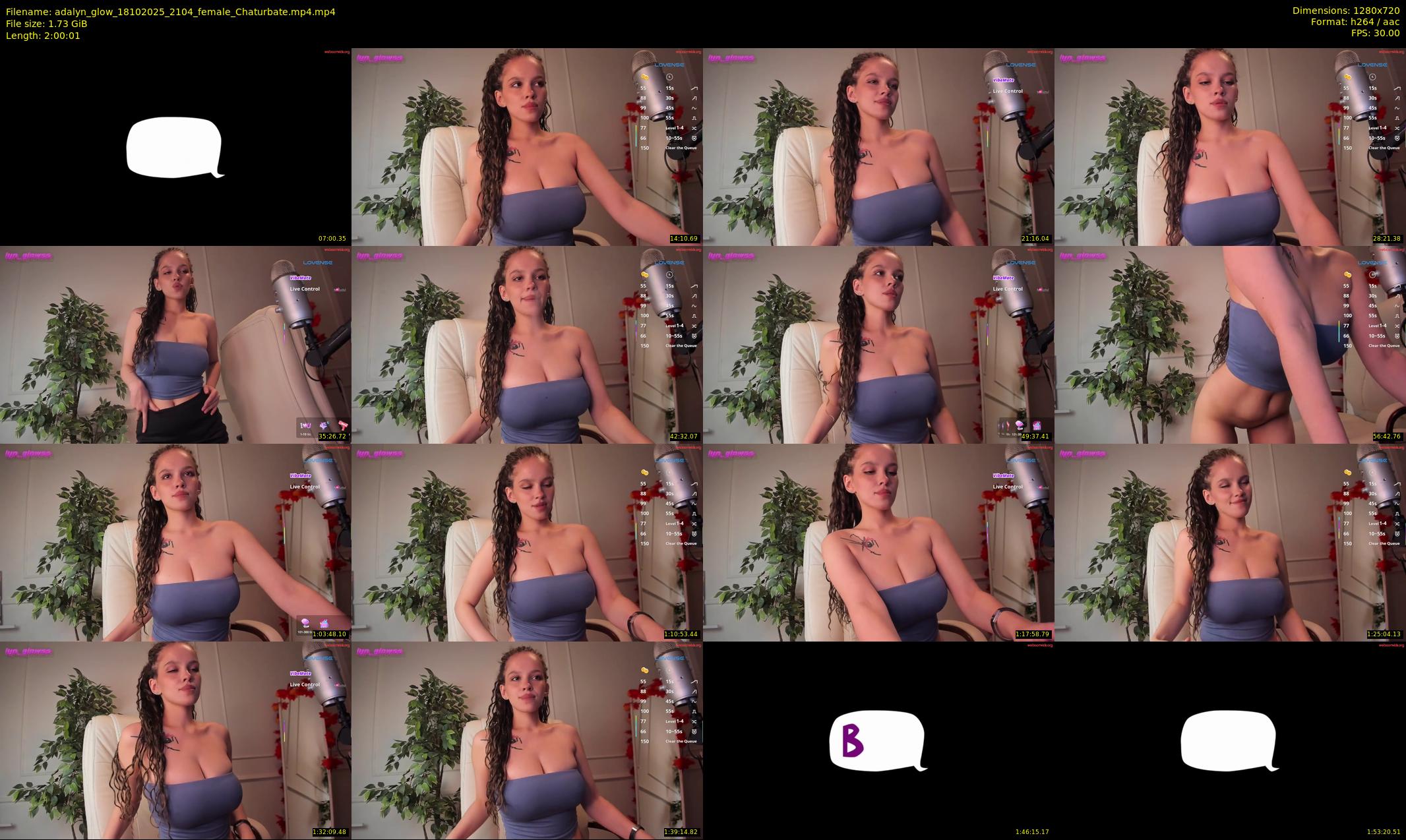 adalyn_glow — 121 minute Chaturbate female cam show recording, 720p, Oct 18, 2025