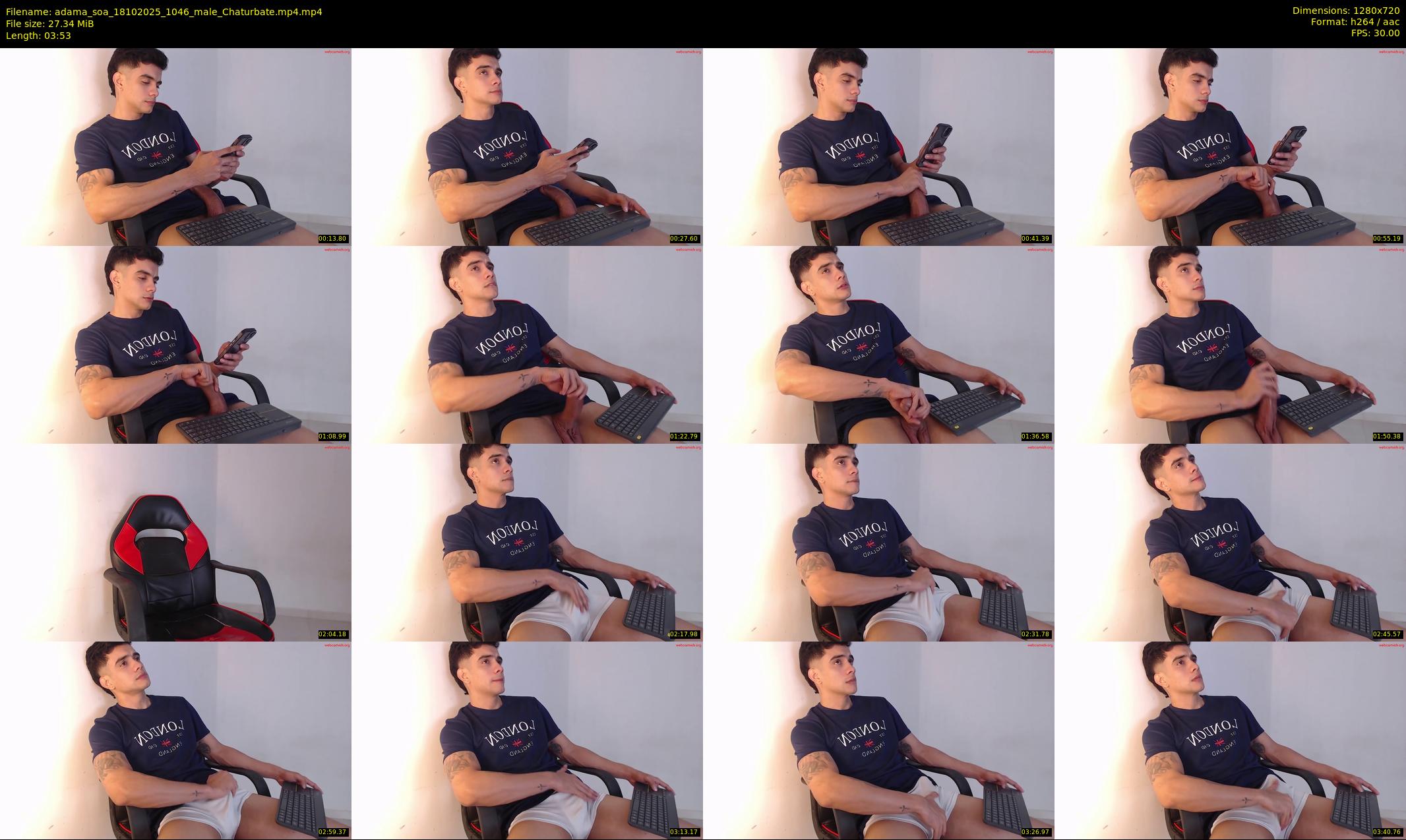 adama_soa — 4 minute Chaturbate male cam show recording, 720p, Oct 18, 2025