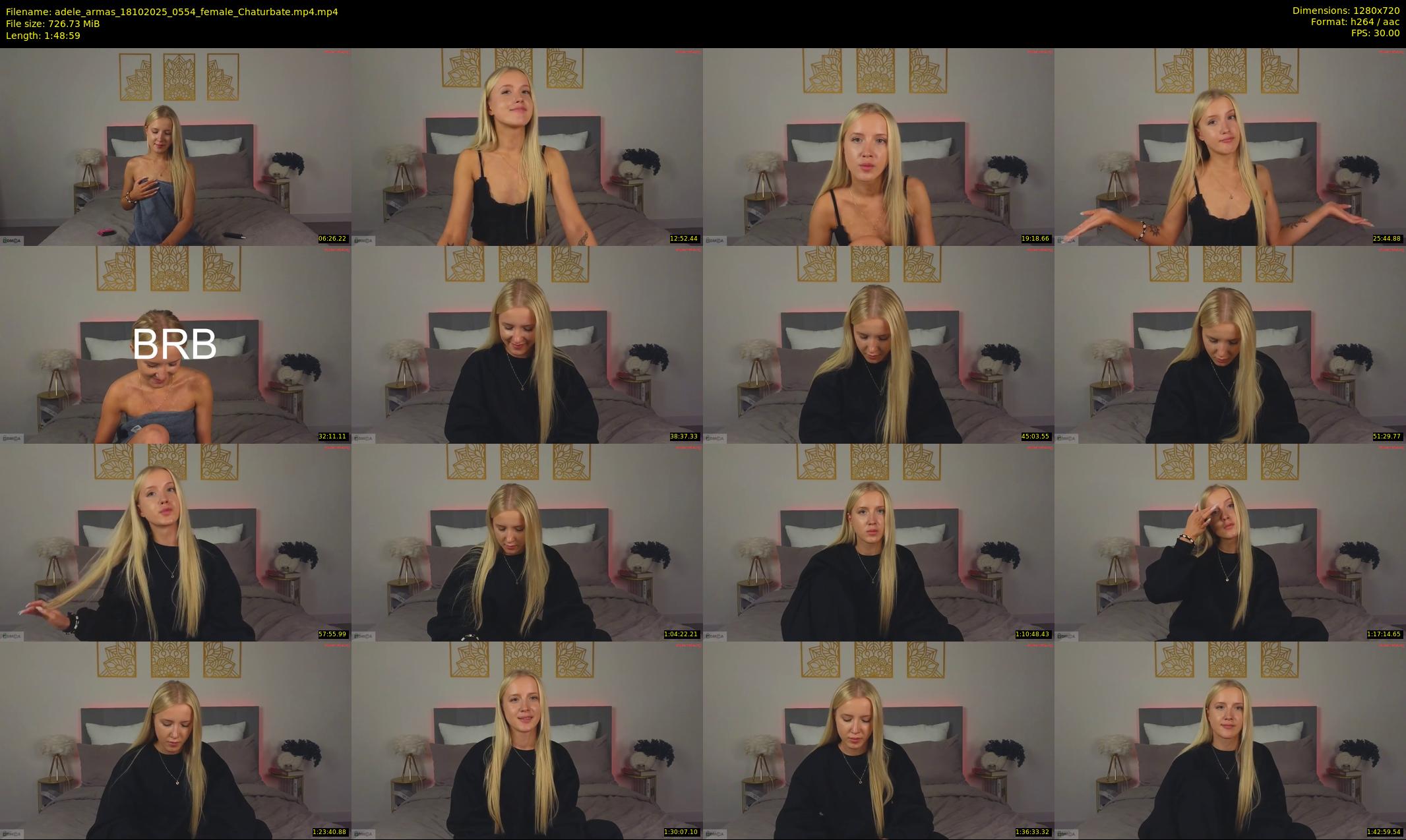 adele_armas — 109 minute Chaturbate female cam show recording, 720p, Oct 18, 2025
