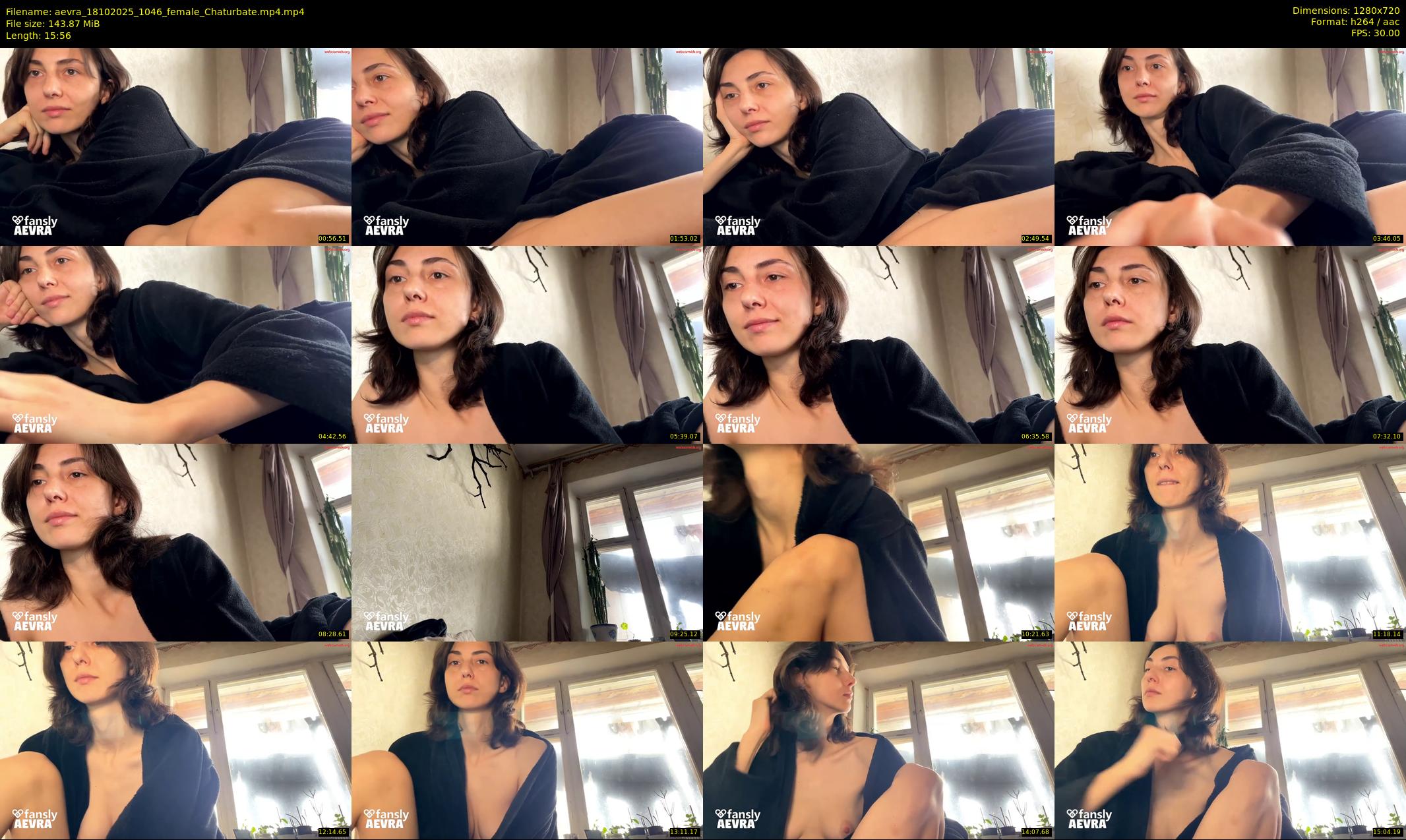 aevra — 16 minute Chaturbate female cam show recording, 720p, Oct 18, 2025