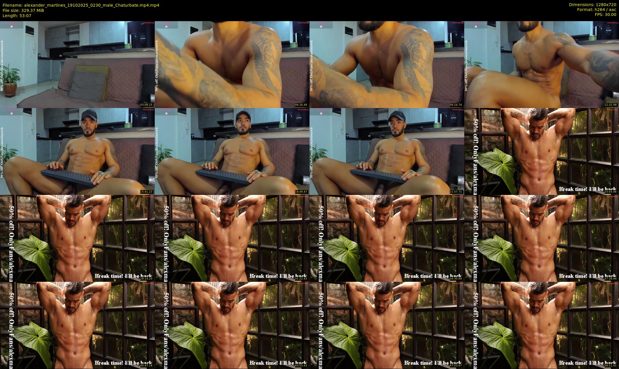 alexander_martines — 54 minute Chaturbate male cam show recording, 720p, Oct 19, 2025