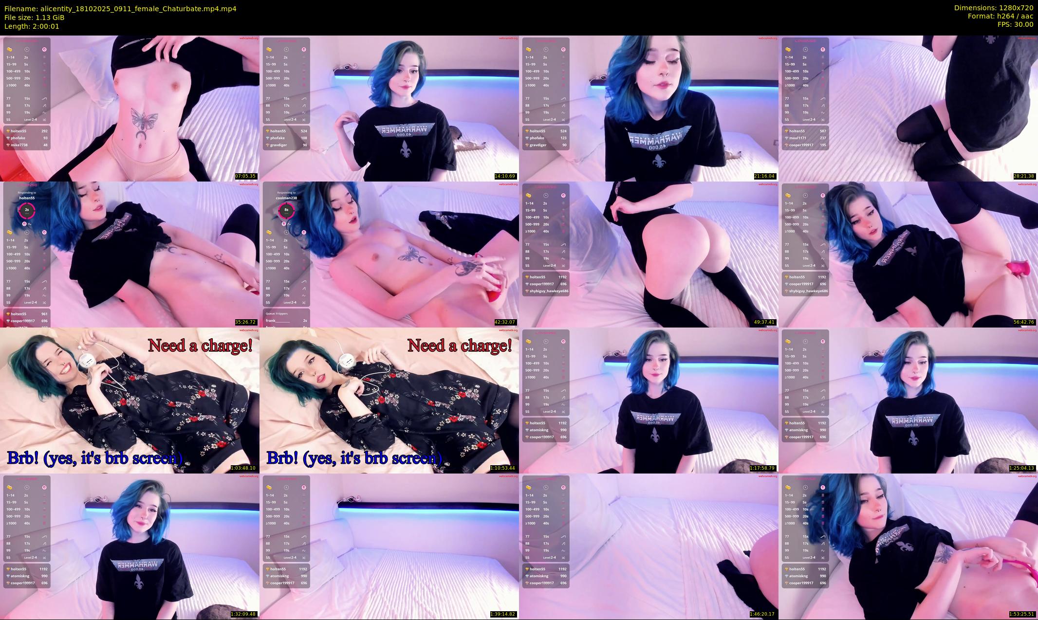 alicentity — 121 minute Chaturbate female cam show recording, 720p, Oct 18, 2025