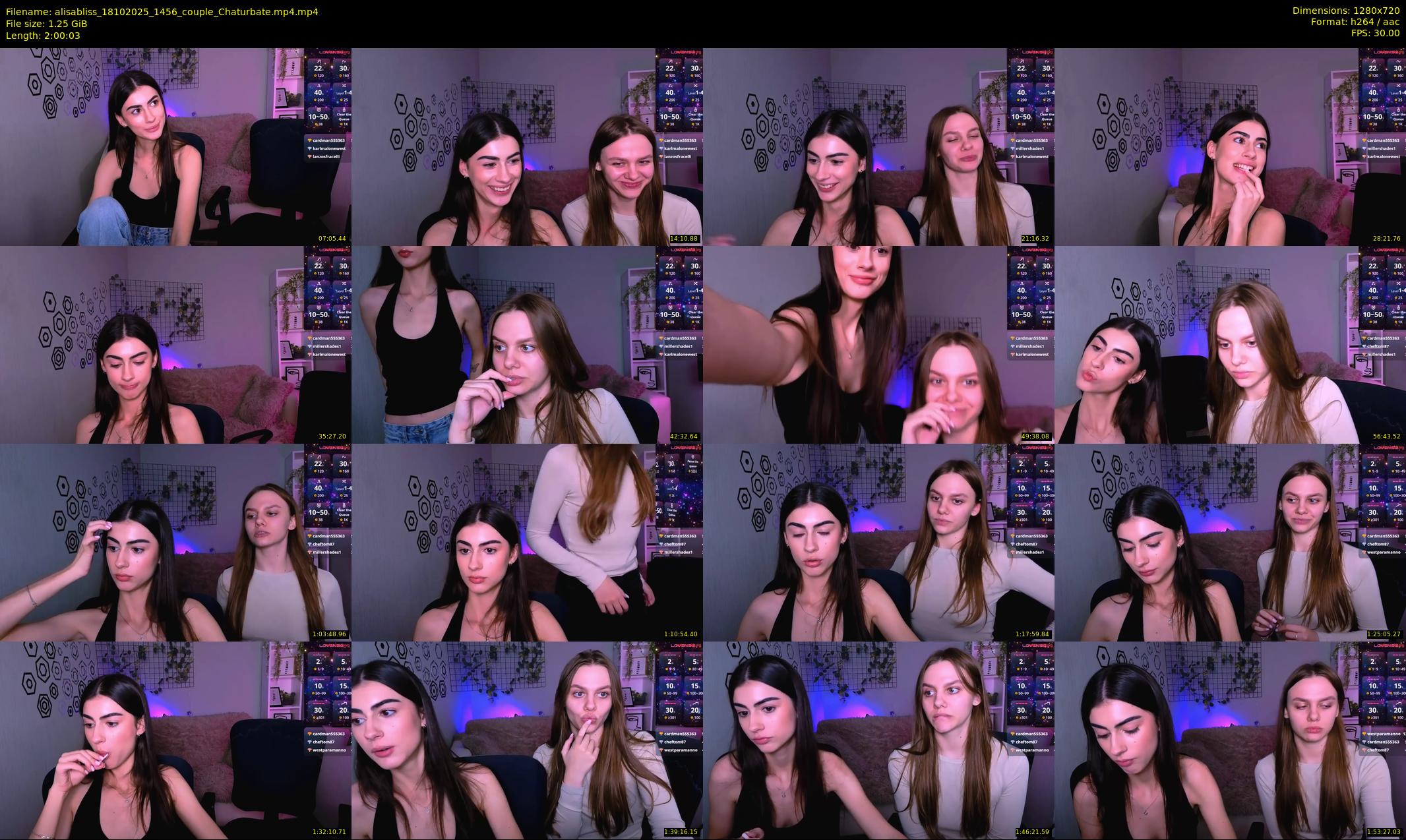 alisabliss — 121 minute Chaturbate female cam show recording, 720p, Oct 18, 2025