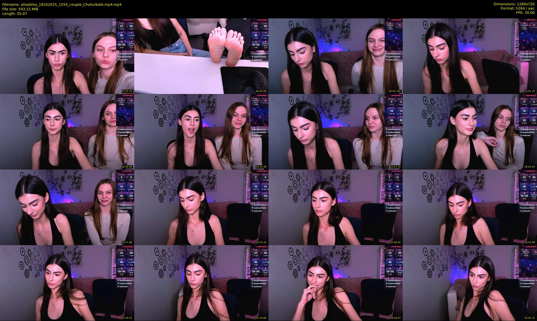alisabliss — 56 minute Chaturbate female cam show recording, 720p, Oct 18, 2025