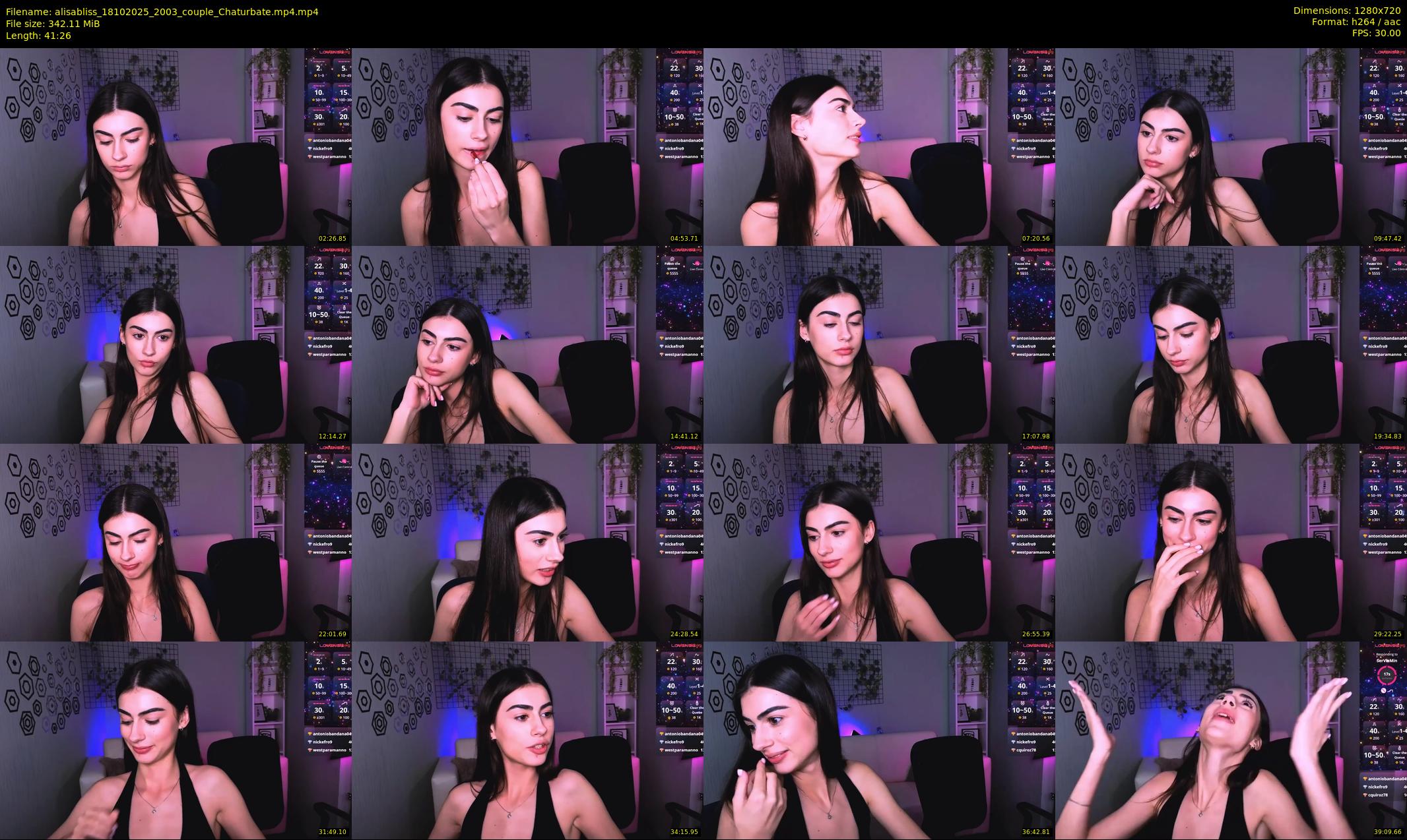 alisabliss — 42 minute Chaturbate female cam show recording, 720p, Oct 18, 2025