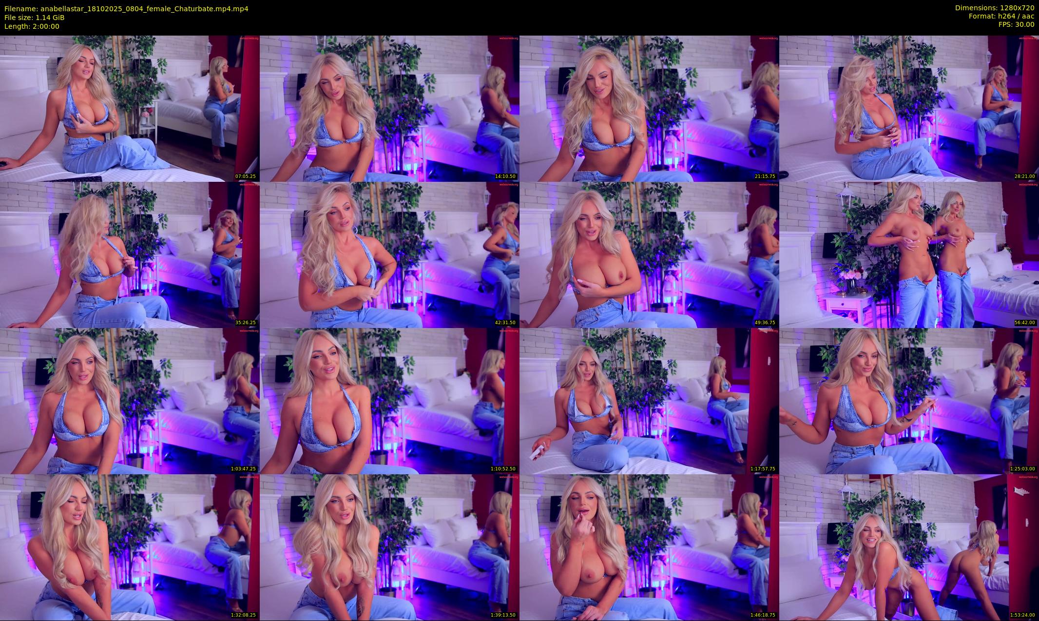 anabellastar — 120 minute Chaturbate female cam show recording, 720p, Oct 18, 2025