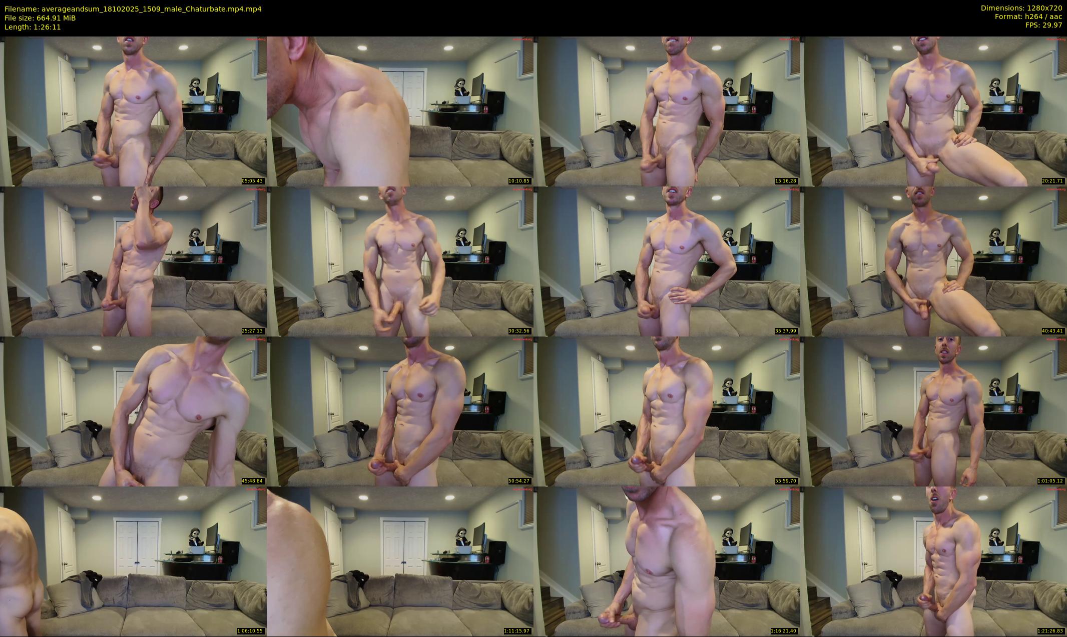 averageandsum — 87 minute Chaturbate male cam show recording, 720p, Oct 18, 2025