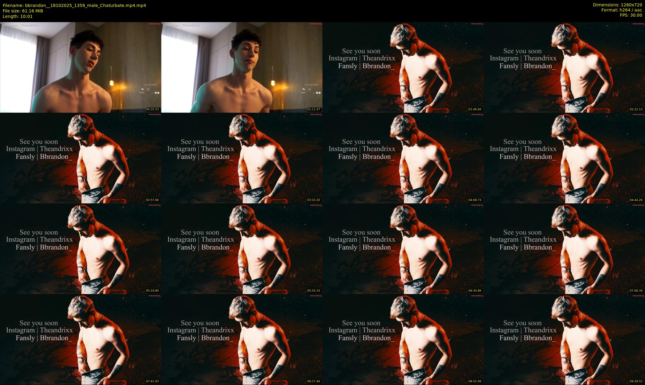 bbrandon_ — 11 minute Chaturbate male cam show recording, 720p, Oct 18, 2025