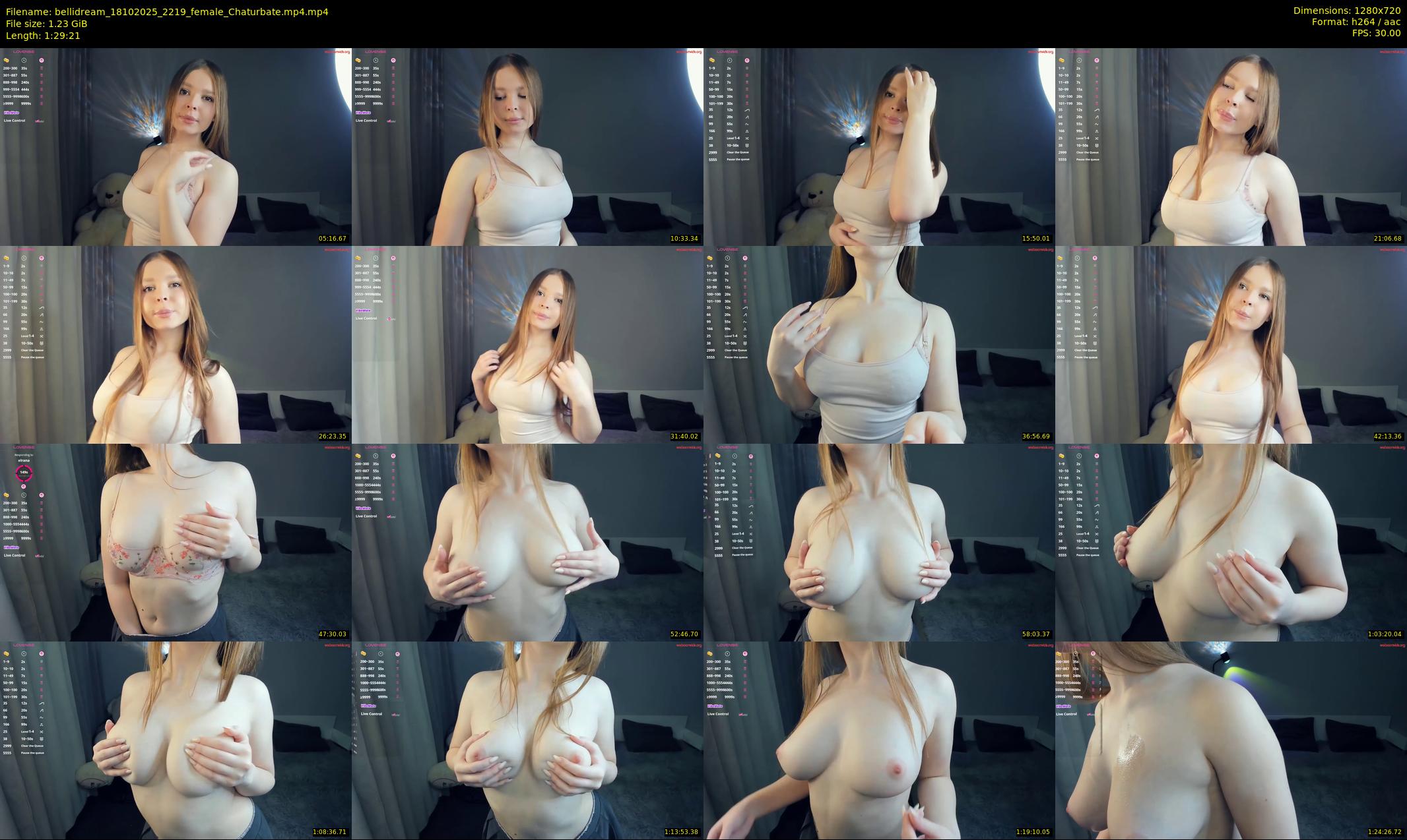 bellidream — 90 minute Chaturbate female cam show recording, 720p, Oct 18, 2025