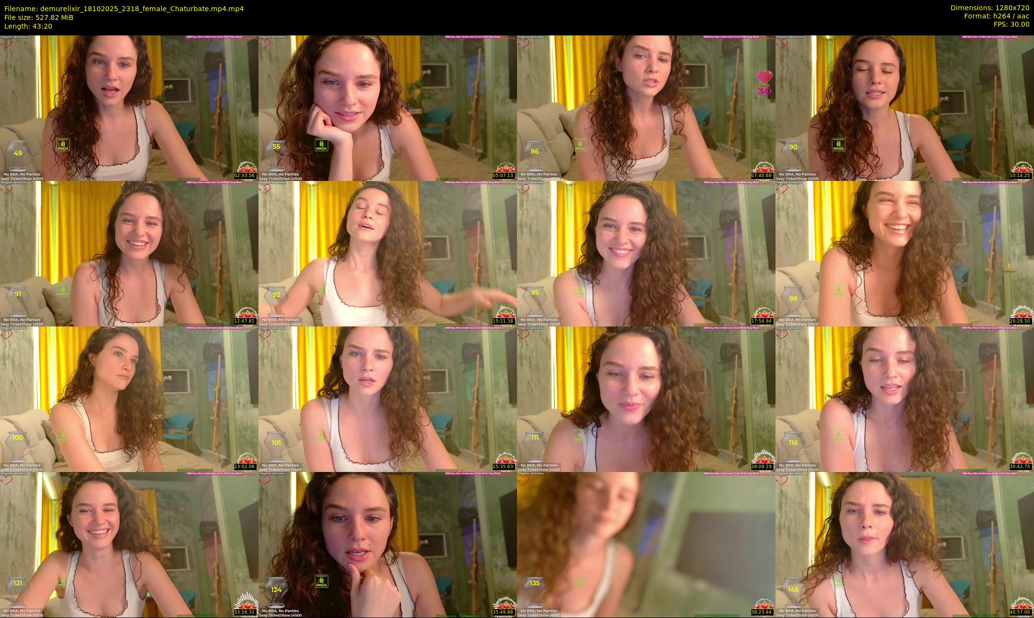 demurelixir — 44 minute Chaturbate female cam show recording, 720p, Oct 18, 2025