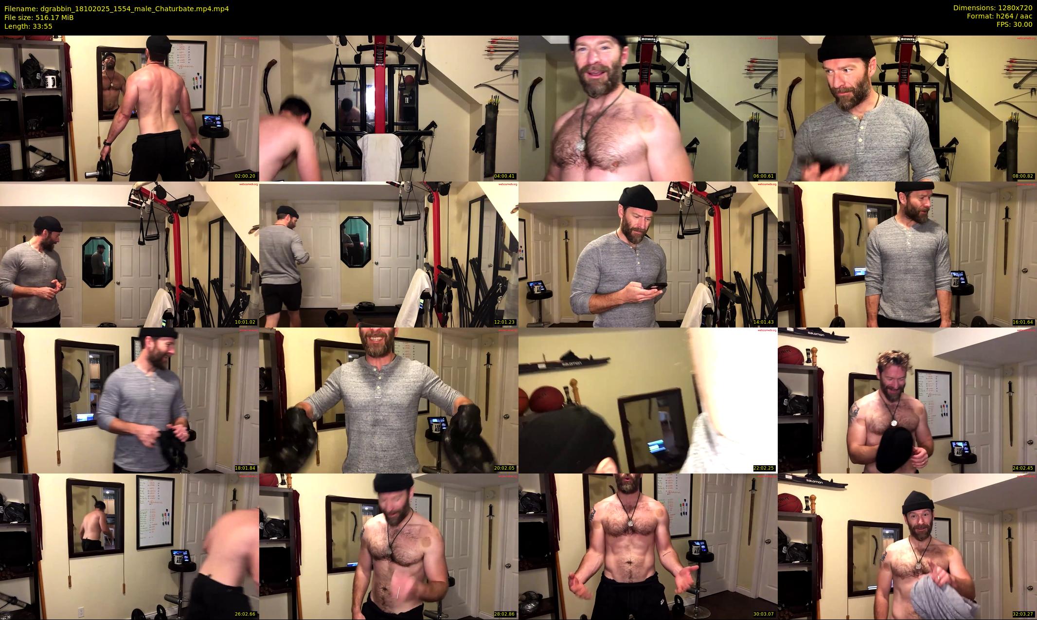 dgrabbin — 34 minute Chaturbate male cam show recording, 720p, Oct 18, 2025
