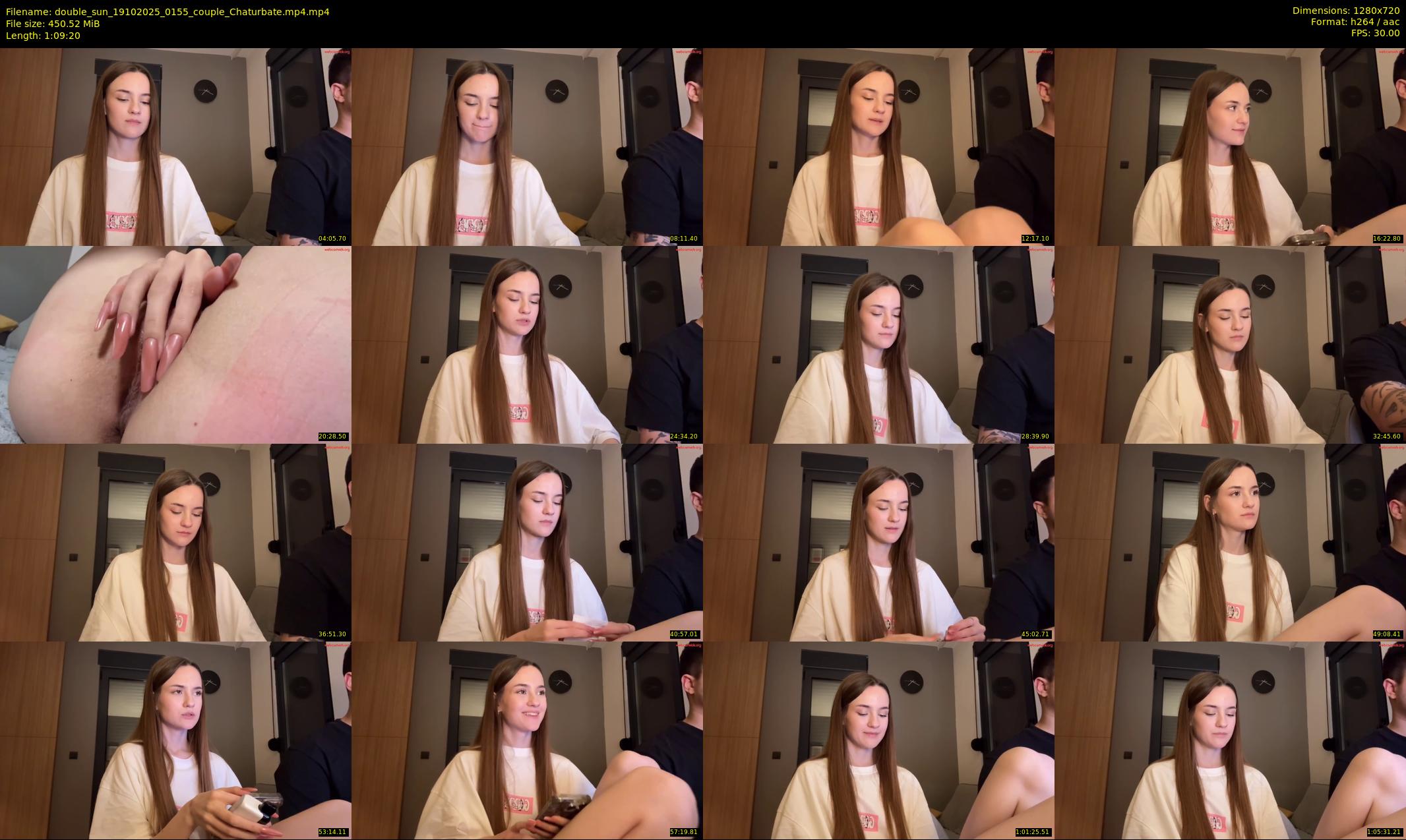 double_sun — 70 minute Chaturbate couple cam show recording, 720p, Oct 19, 2025