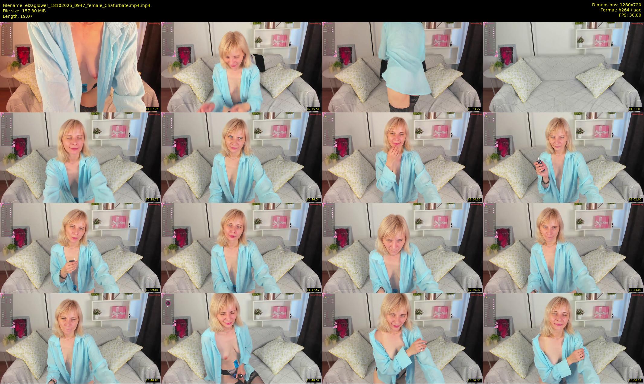 elzaglower — 20 minute Chaturbate female cam show recording, 720p, Oct 18, 2025