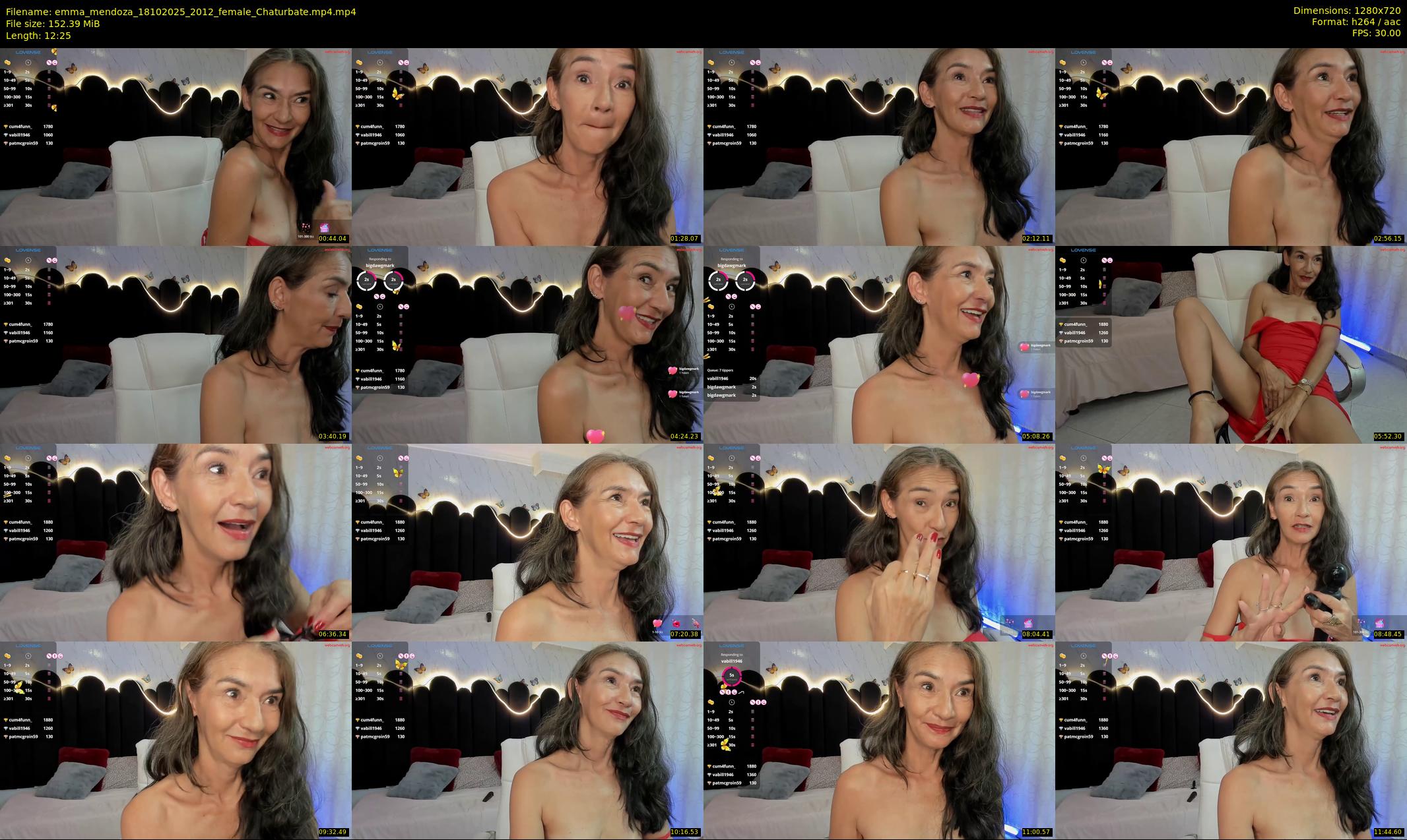 emma_mendoza — 13 minute Chaturbate female cam show recording, 720p, Oct 18, 2025