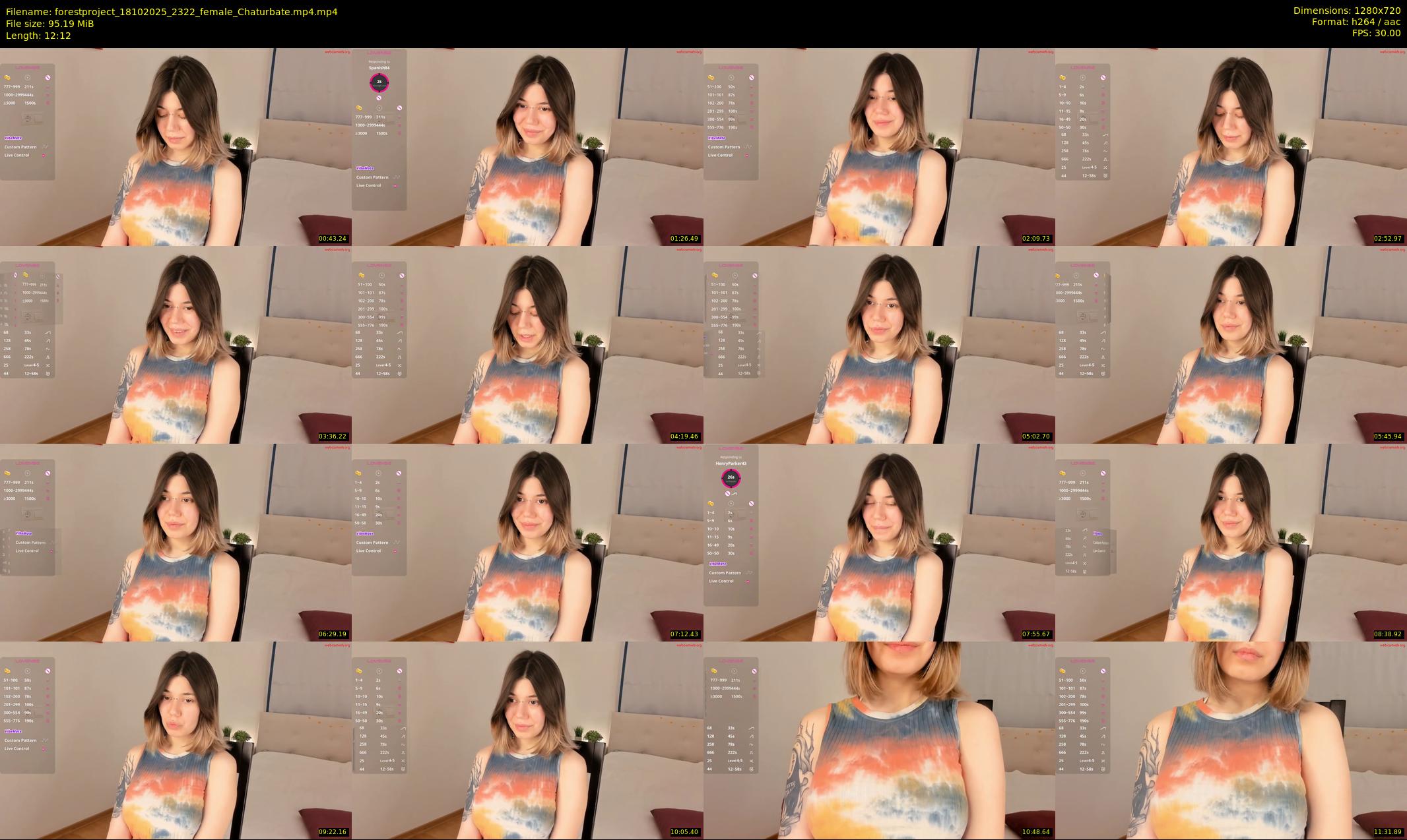 forestproject — 13 minute Chaturbate female cam show recording, 720p, Oct 18, 2025