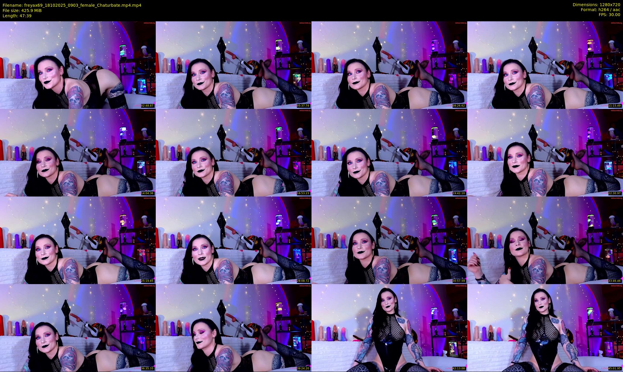 freyax69 — 48 minute Chaturbate female cam show recording, 720p, Oct 18, 2025