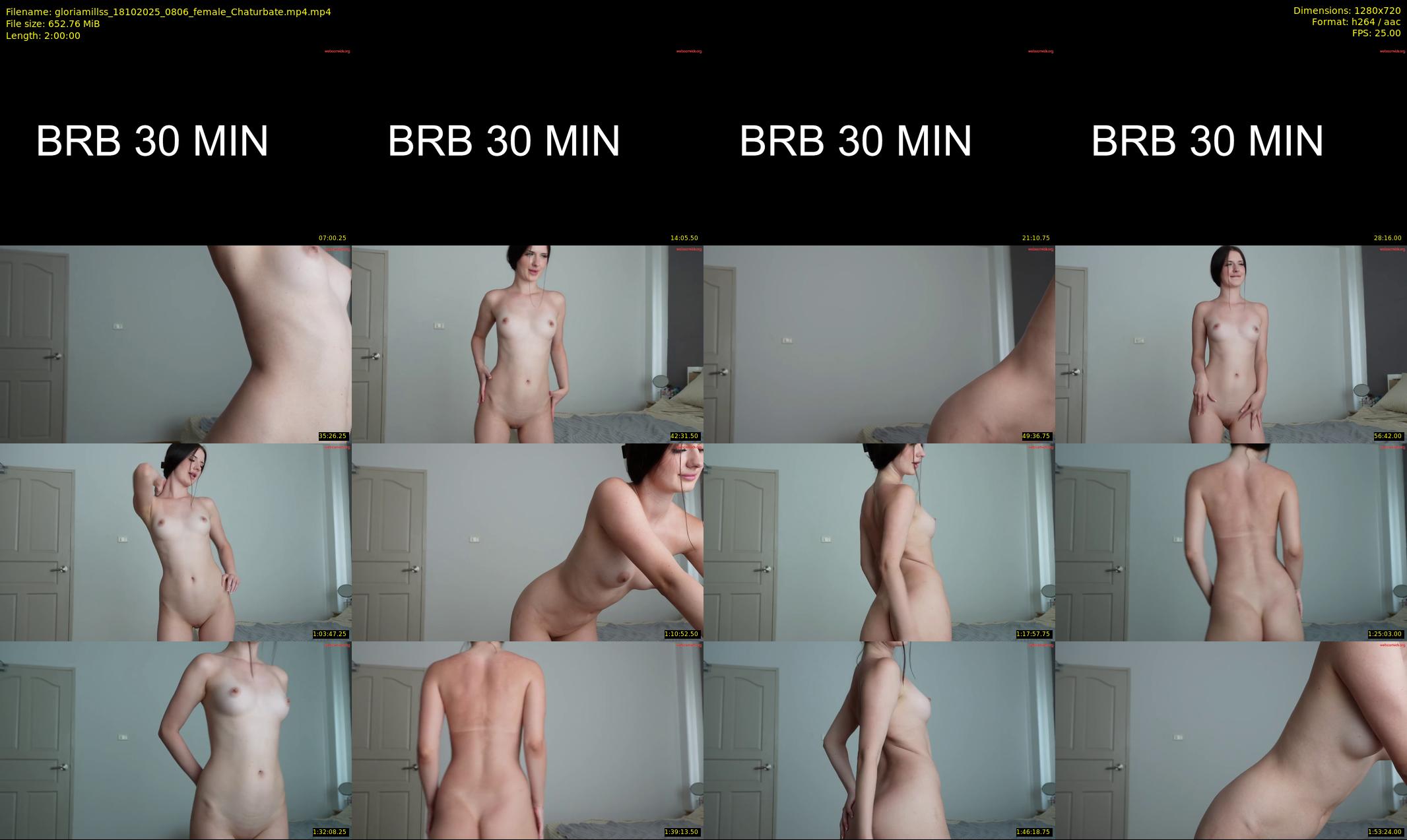 gloriamillss — 120 minute Chaturbate female cam show recording, 720p, Oct 18, 2025