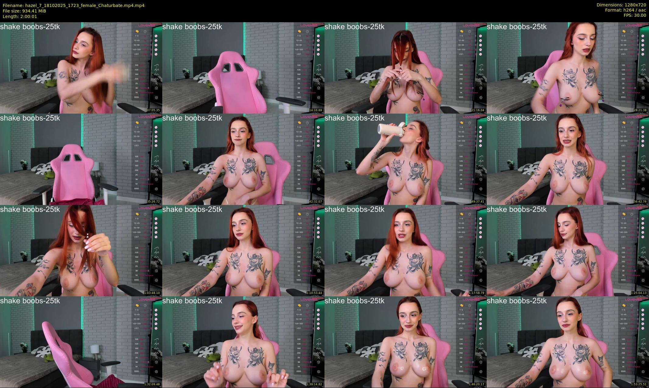 hazel_7 — 121 minute Chaturbate female cam show recording, 720p, Oct 18, 2025