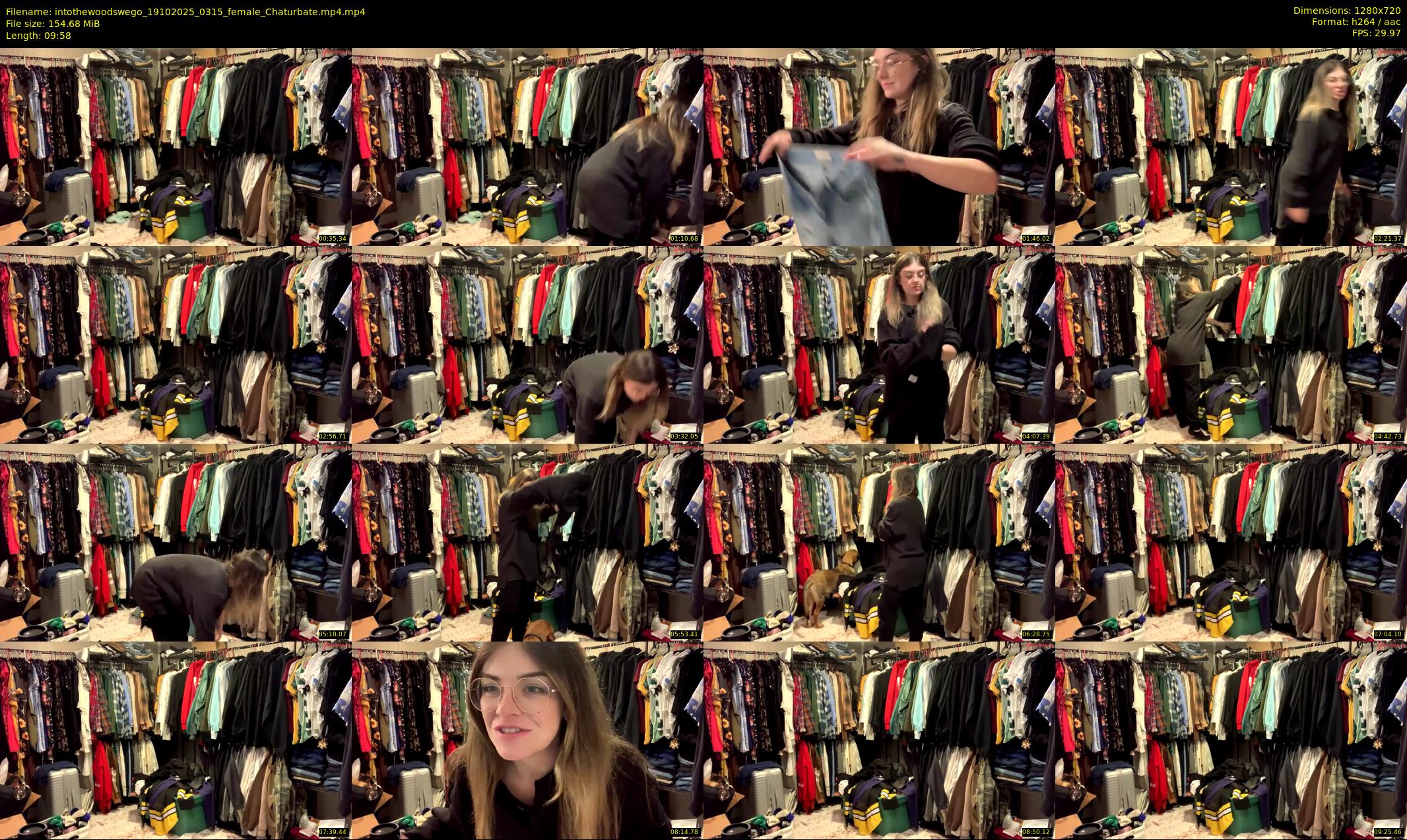 intothewoodswego — 10 minute Chaturbate female cam show recording, 720p, Oct 19, 2025