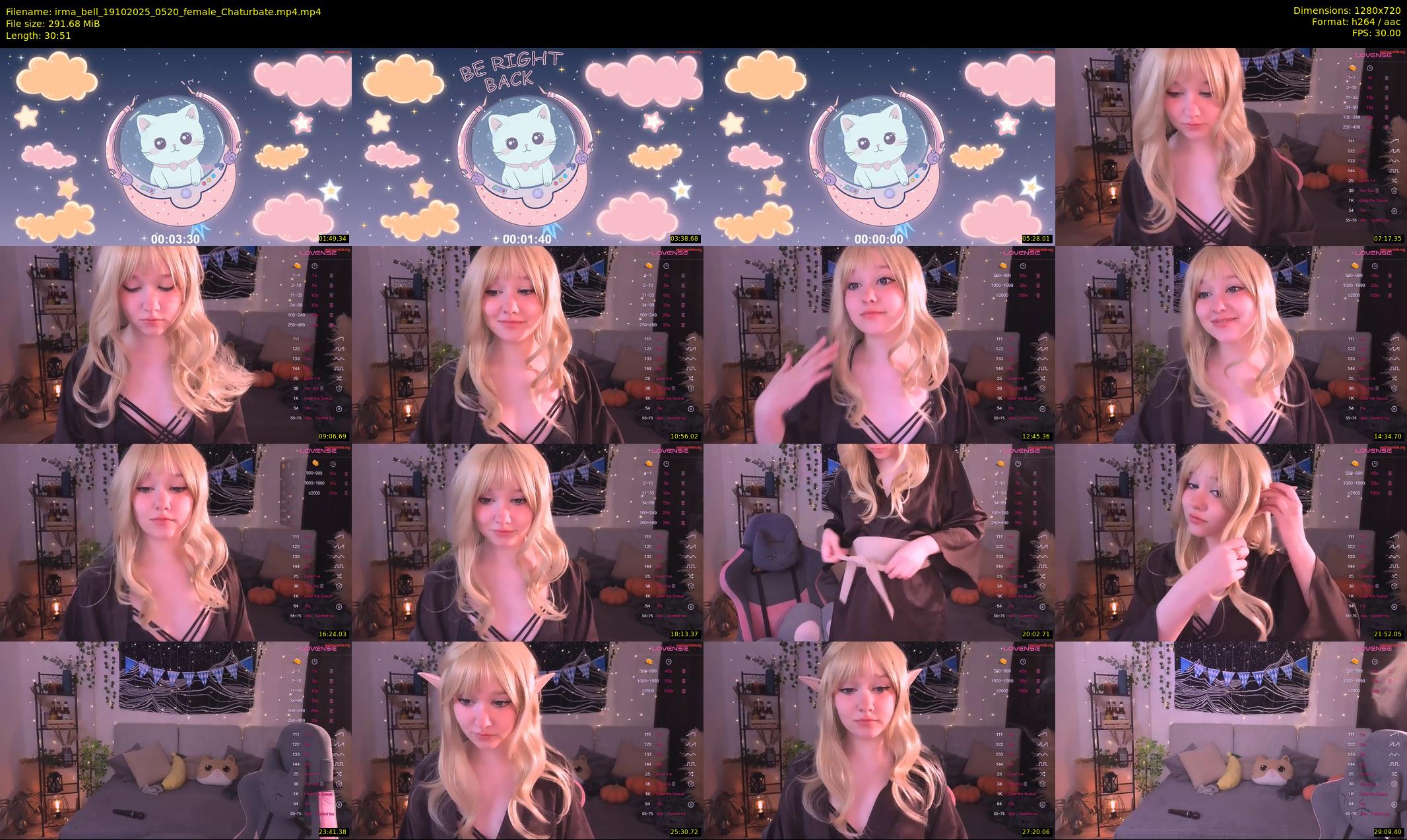 irma_bell — 31 minute Chaturbate female cam show recording, 720p, Oct 19, 2025