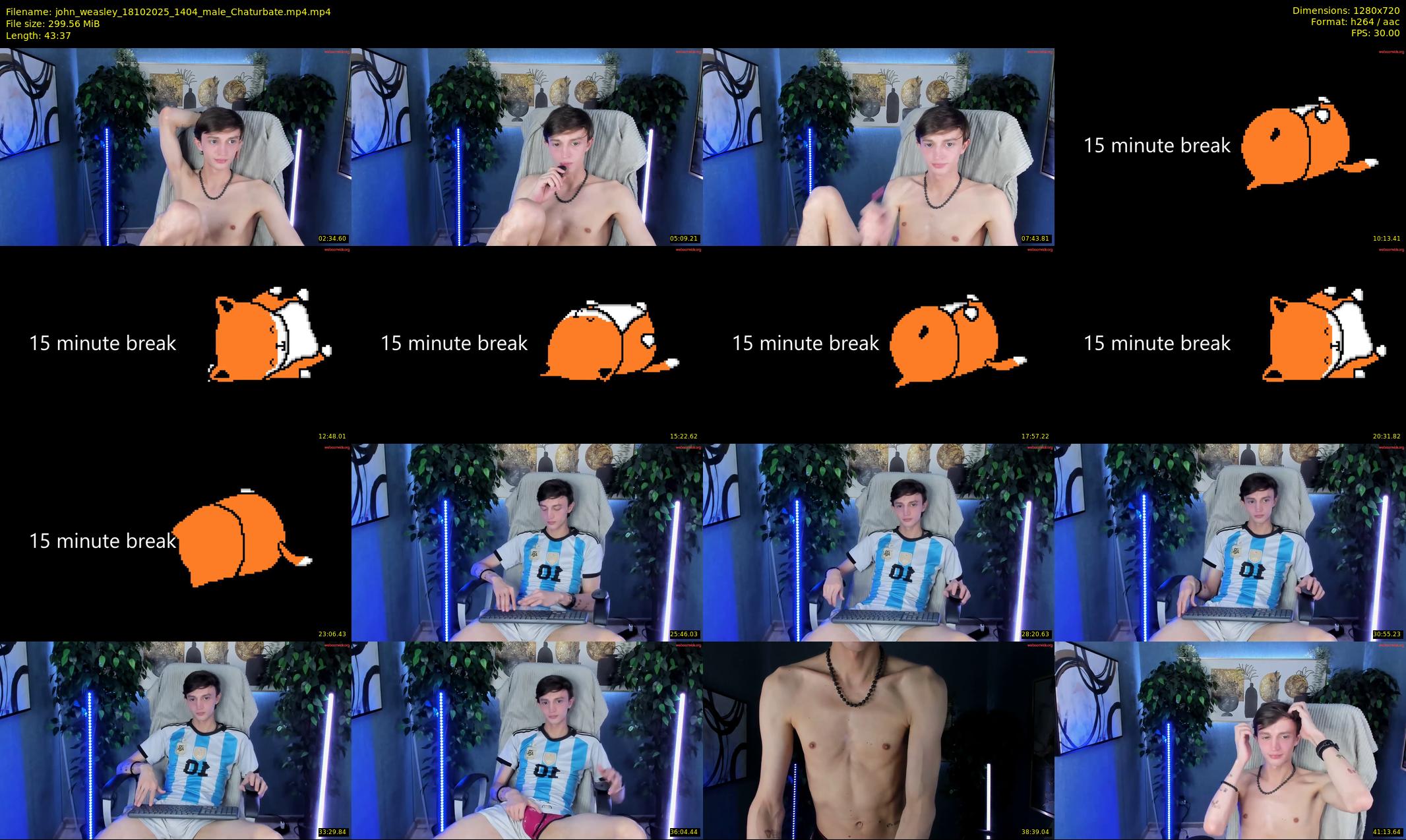 john_weasley — 44 minute Chaturbate male cam show recording, 720p, Oct 18, 2025