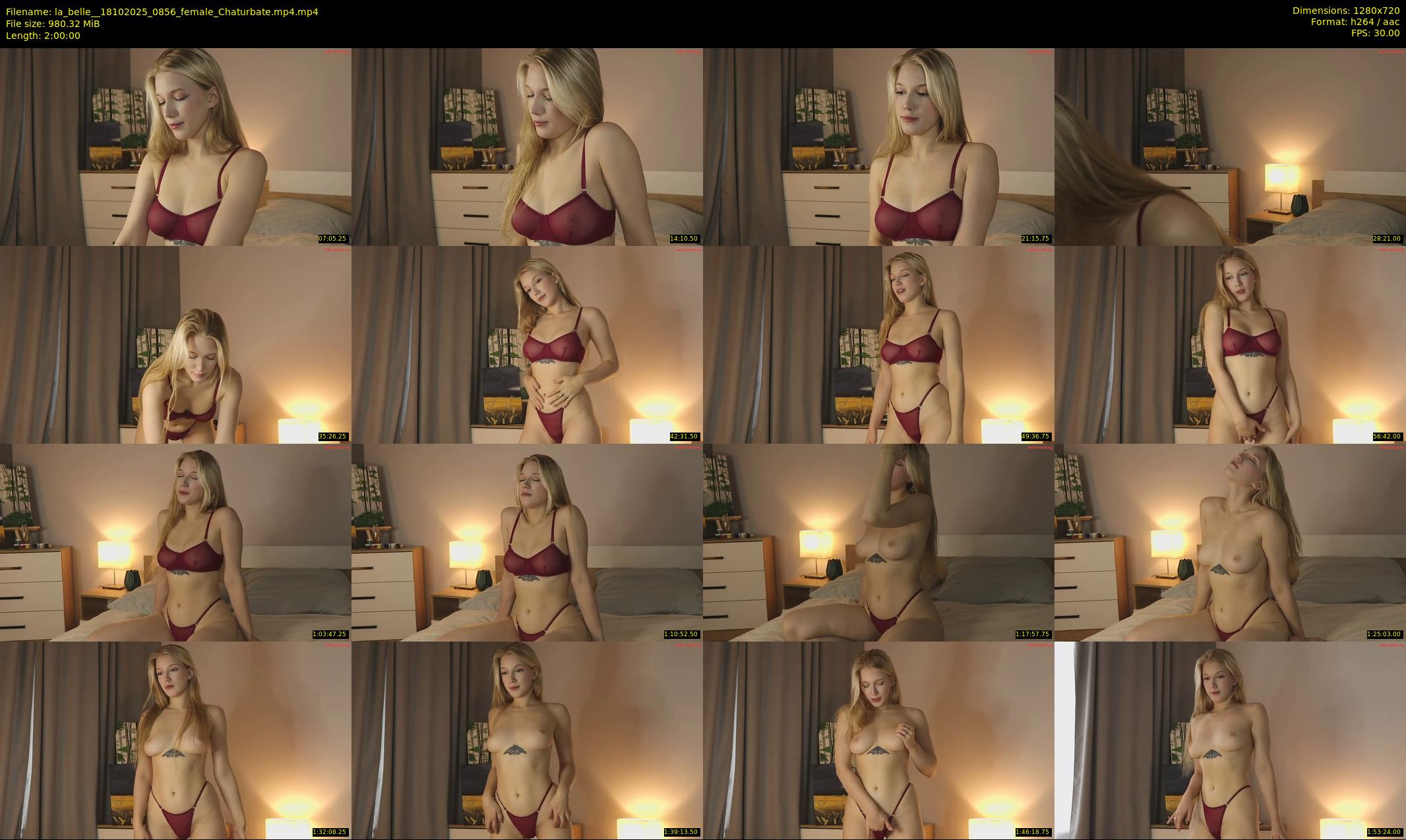 la_belle_ — 120 minute Chaturbate female cam show recording, 720p, Oct 18, 2025