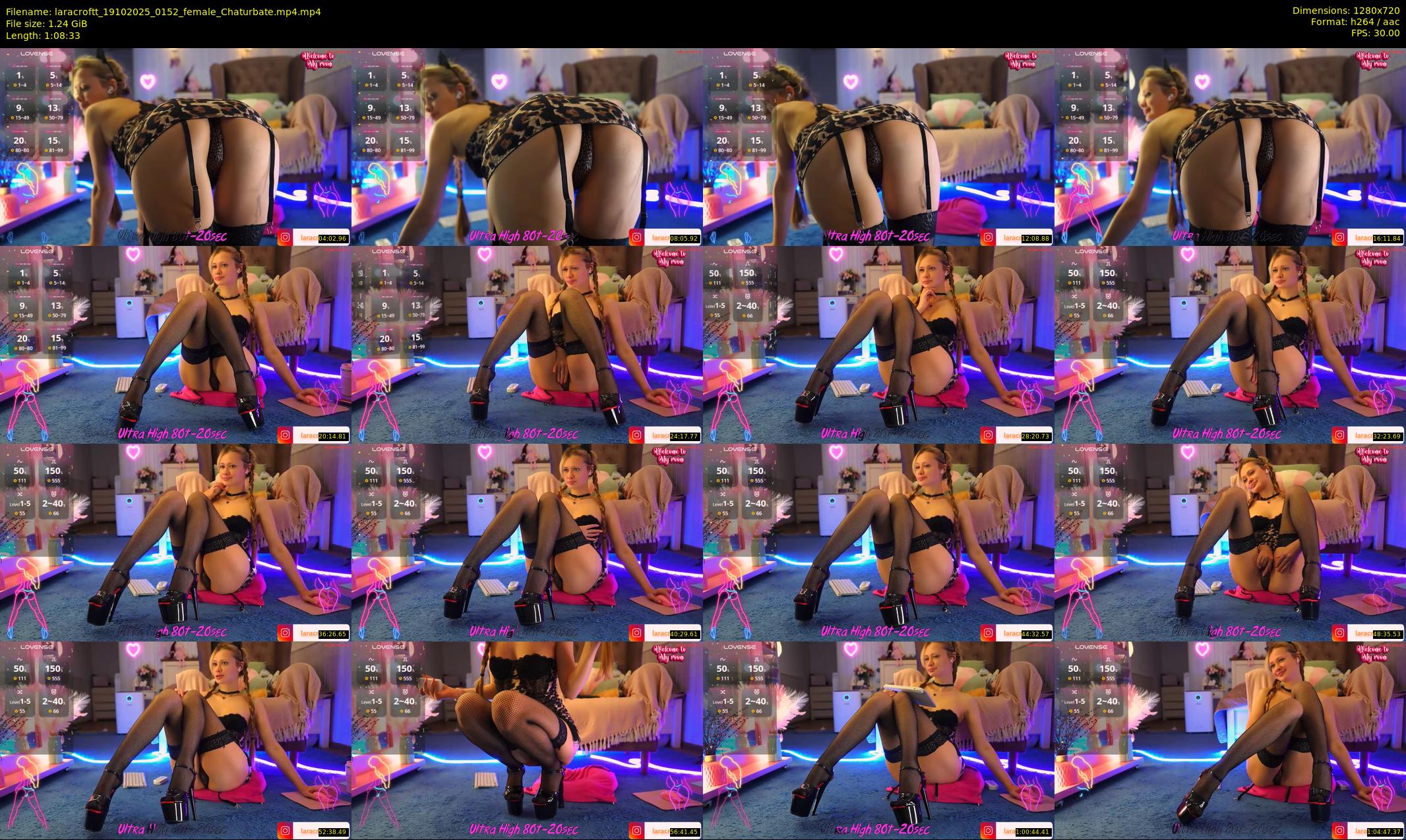 laracroftt — 69 minute Chaturbate female cam show recording, 720p, Oct 19, 2025