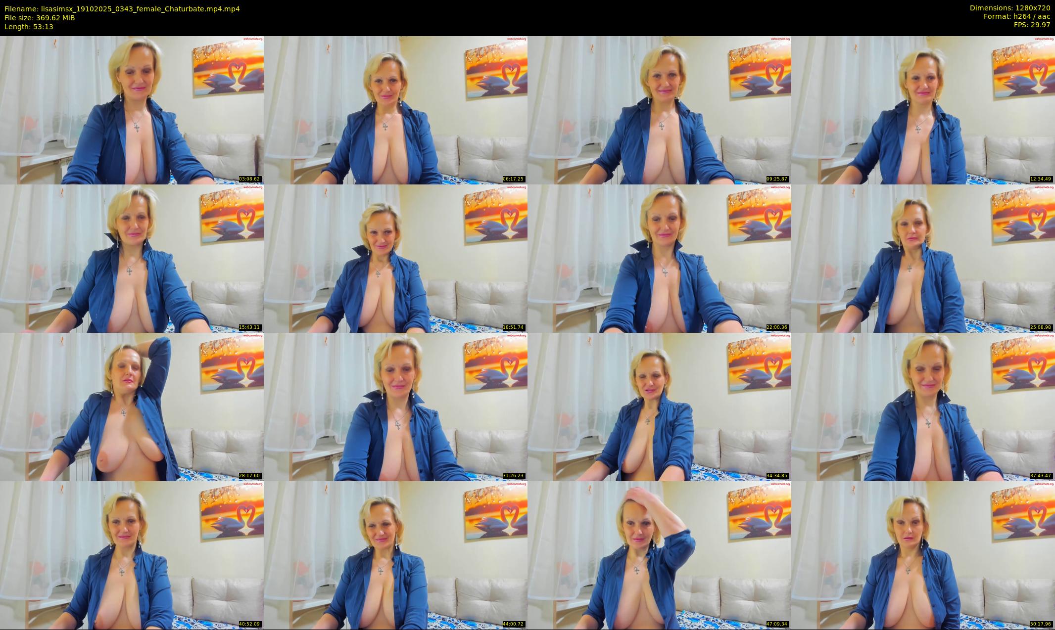 lisasimsx — 54 minute Chaturbate female cam show recording, 720p, Oct 19, 2025