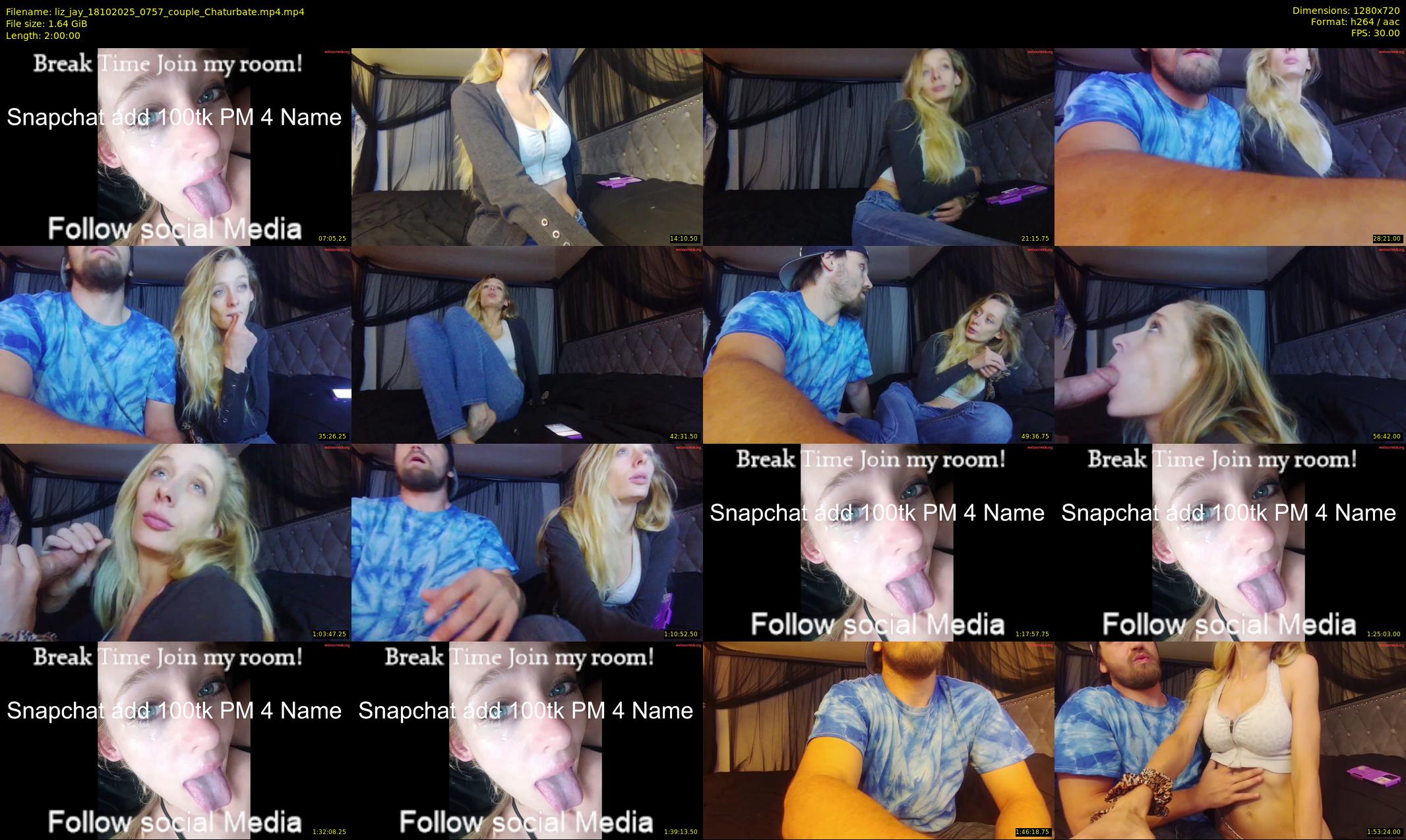 liz_jay — 120 minute Chaturbate couple cam show recording, 720p, Oct 18, 2025