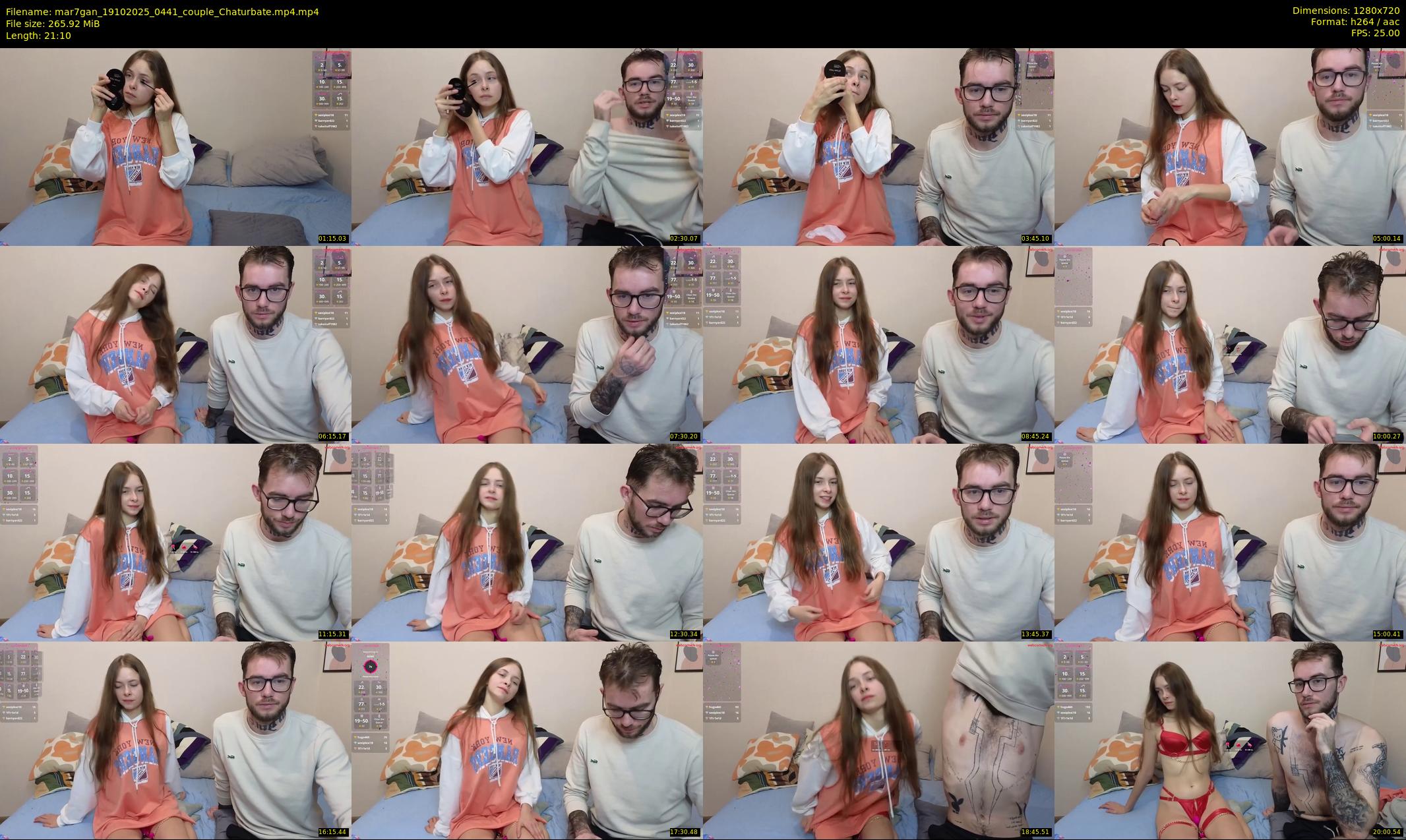 mar7gan — 22 minute Chaturbate couple cam show recording, 720p, Oct 19, 2025