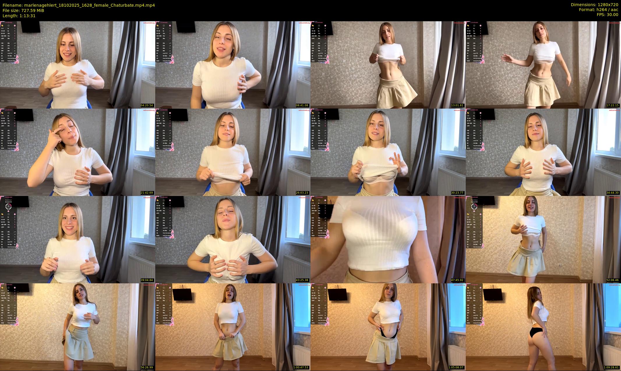 marlenagehlert — 74 minute Chaturbate female cam show recording, 720p, Oct 18, 2025