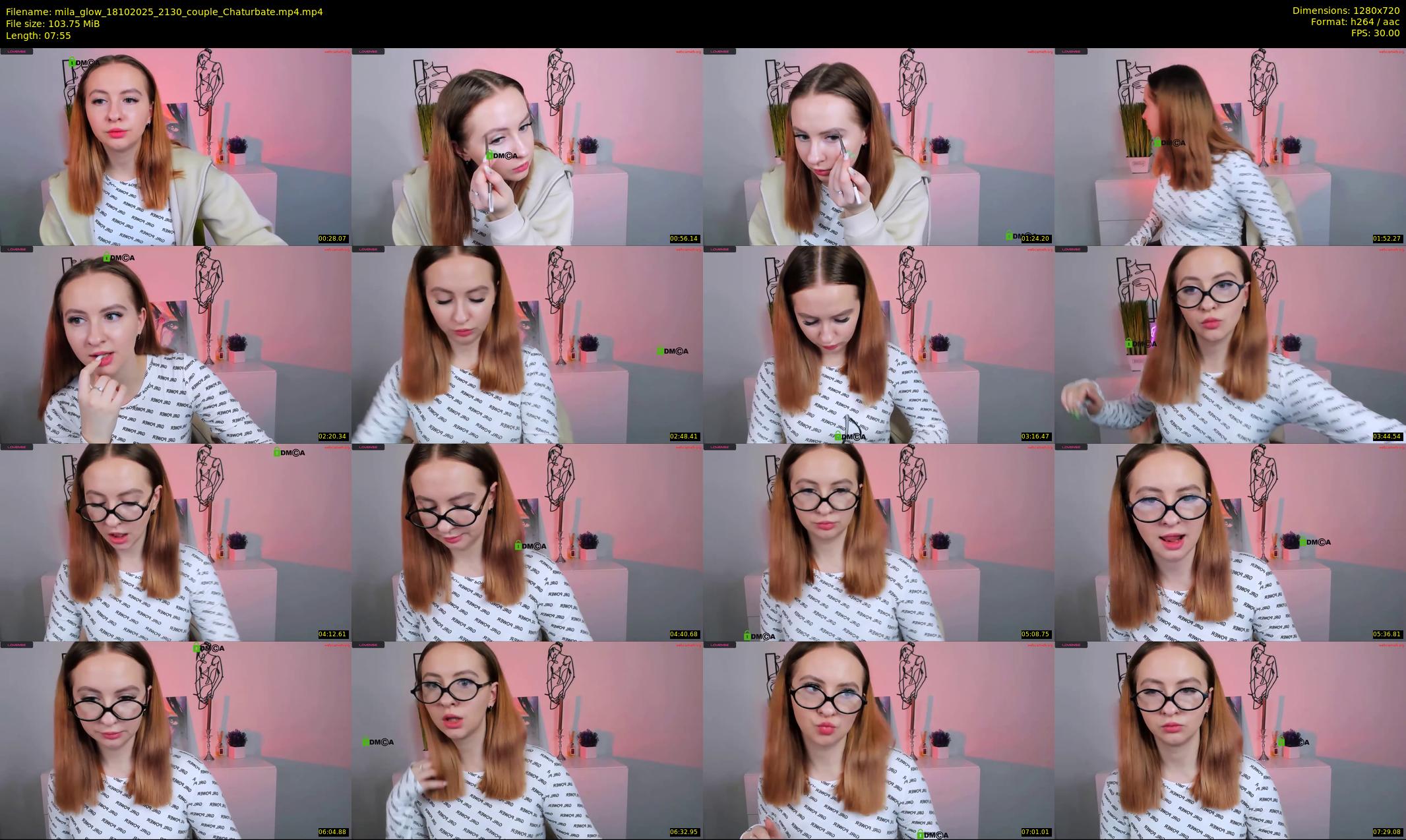 mila_glow — 8 minute Chaturbate female cam show recording, 720p, Oct 18, 2025
