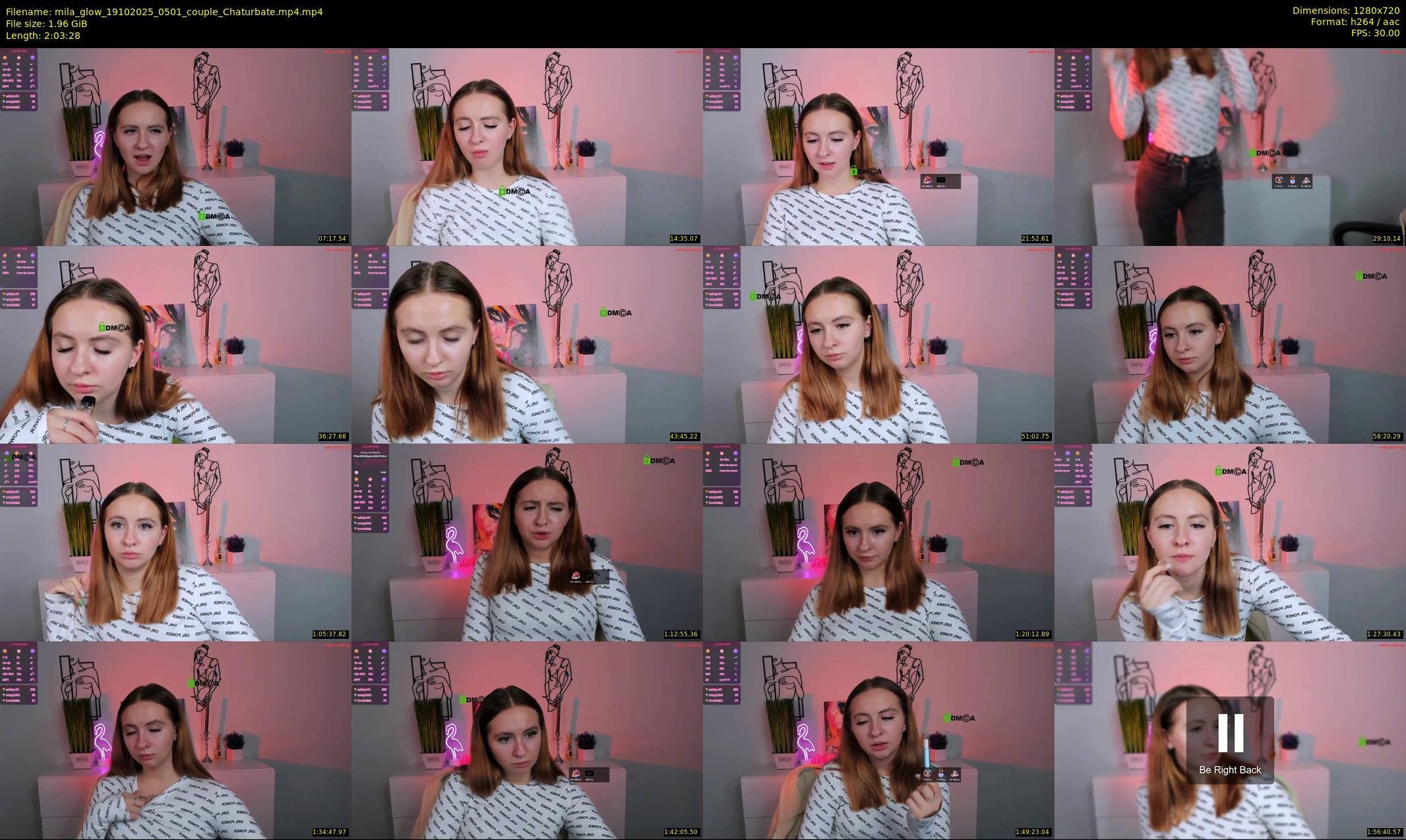 mila_glow — 124 minute Chaturbate female cam show recording, 720p, Oct 19, 2025