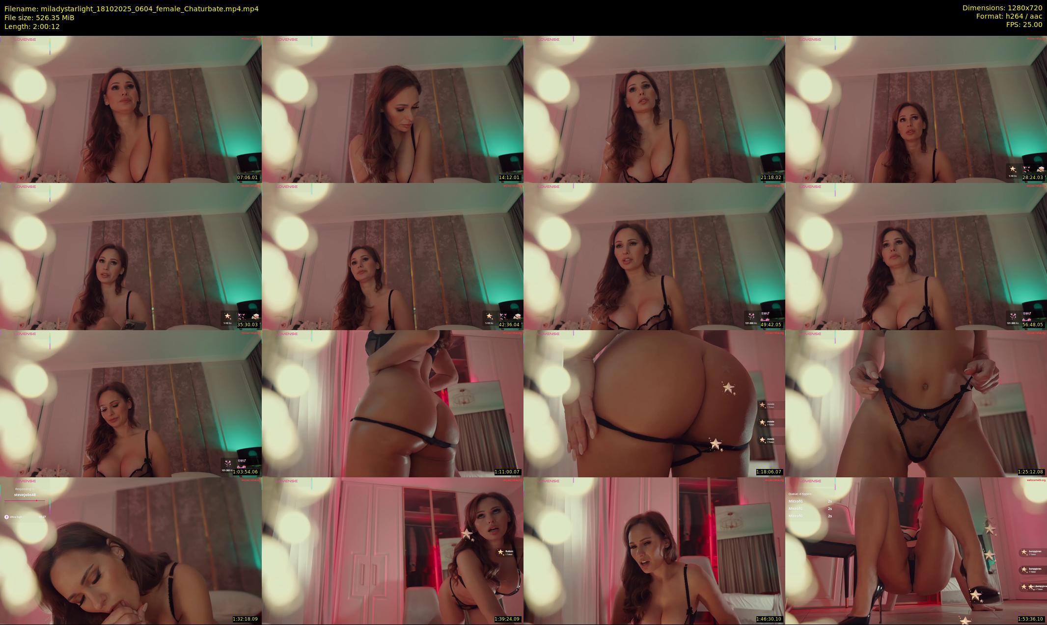 miladystarlight — 121 minute Chaturbate female cam show recording, 720p, Oct 18, 2025