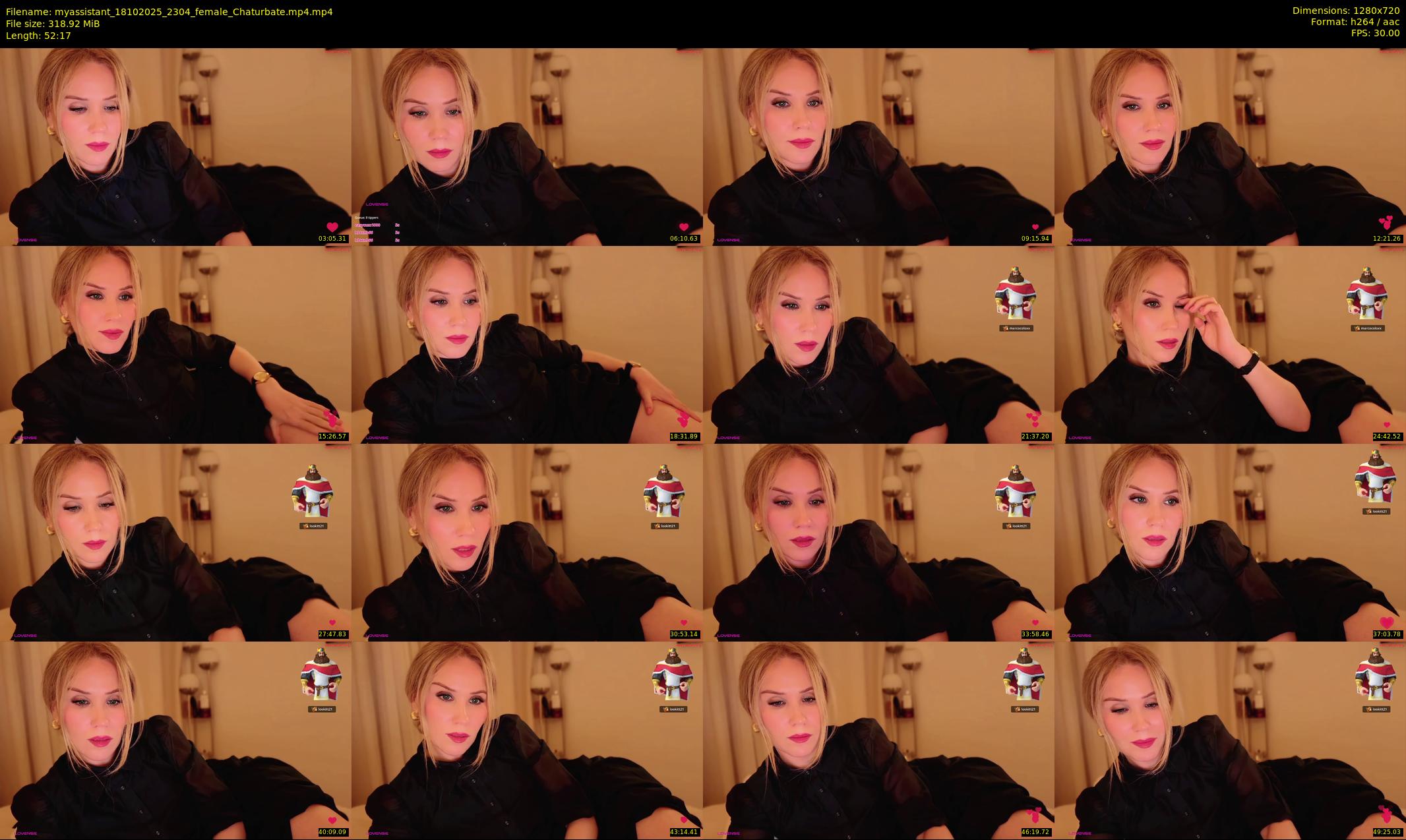 myassistant — 53 minute Chaturbate female cam show recording, 720p, Oct 18, 2025