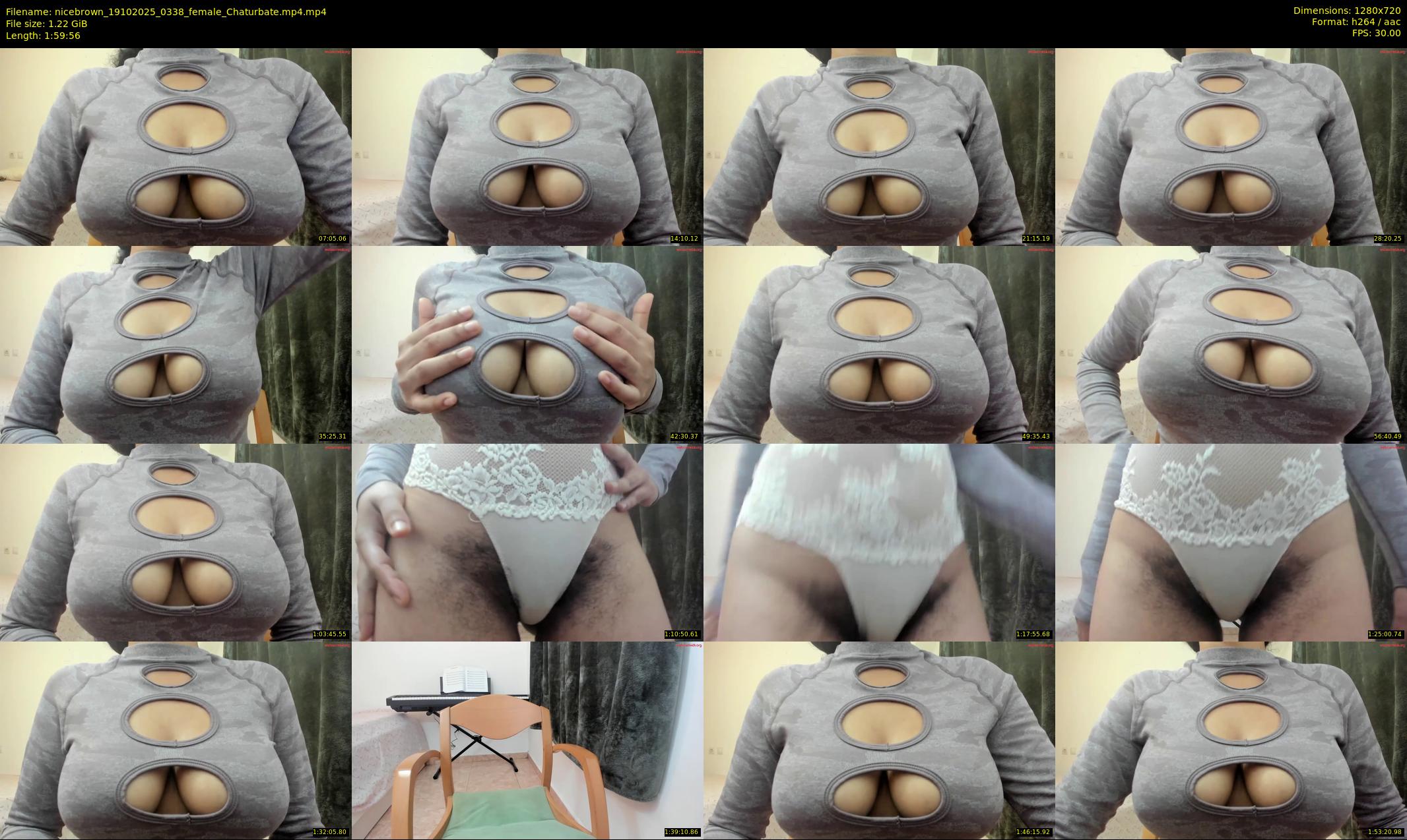 nicebrown — 120 minute Chaturbate female cam show recording, 720p, Oct 19, 2025