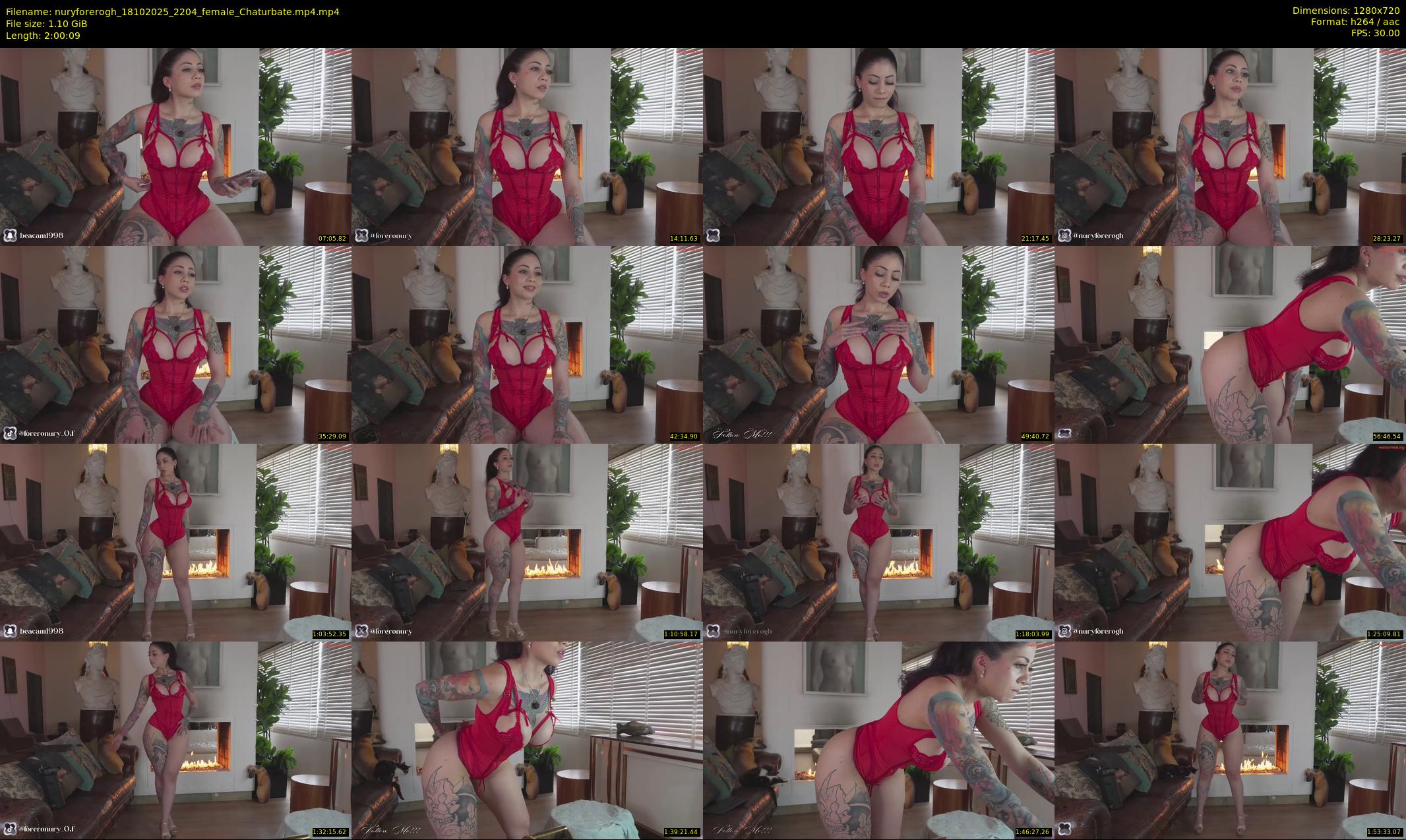 nuryforerogh — 121 minute Chaturbate female cam show recording, 720p, Oct 18, 2025