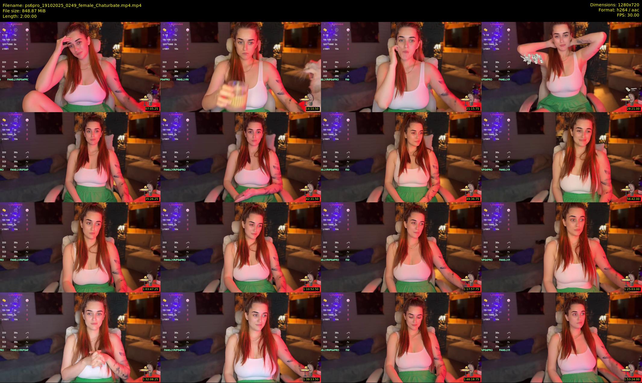 ps6pro — 120 minute Chaturbate female cam show recording, 720p, Oct 19, 2025