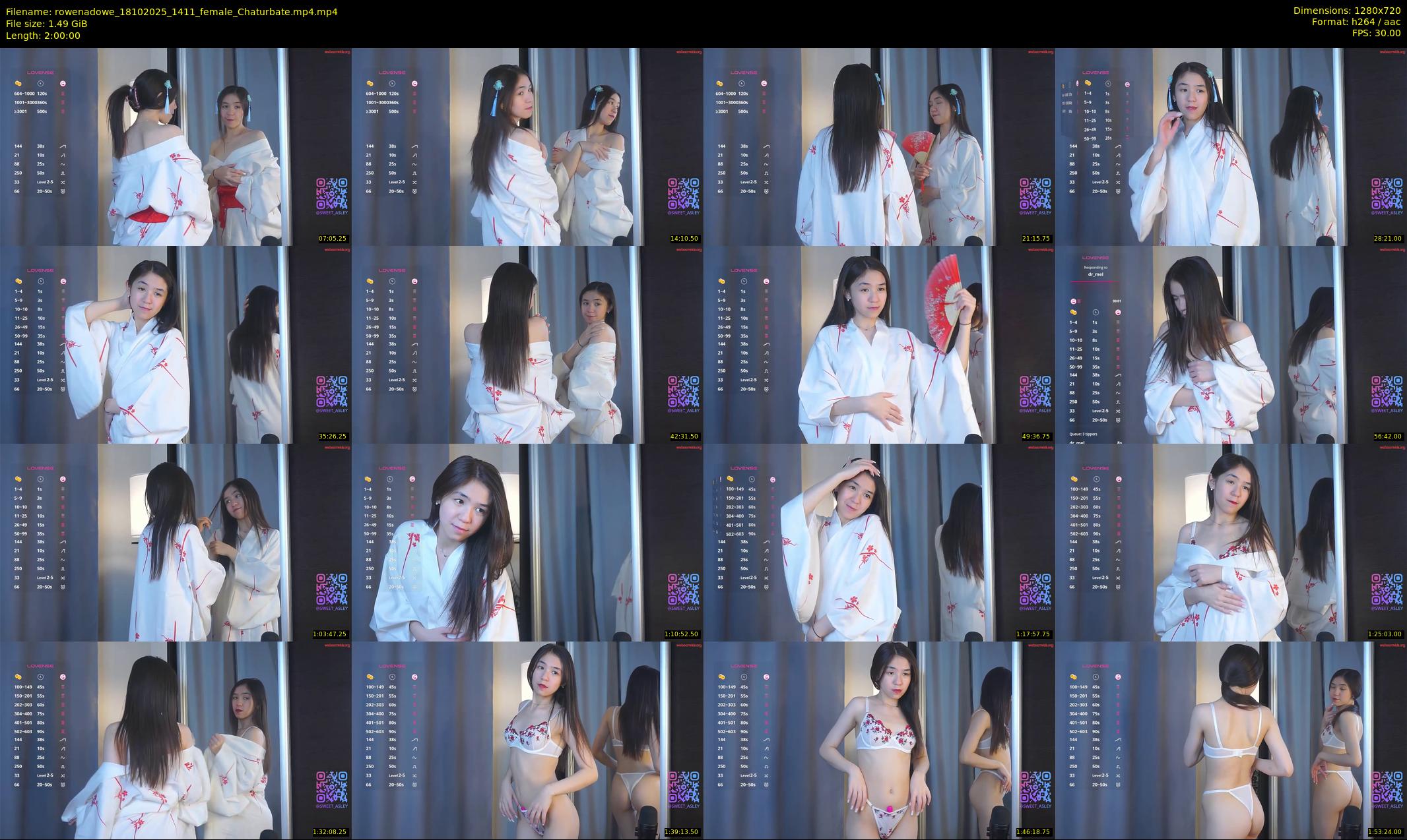 rowenadowe — 120 minute Chaturbate female cam show recording, 720p, Oct 18, 2025