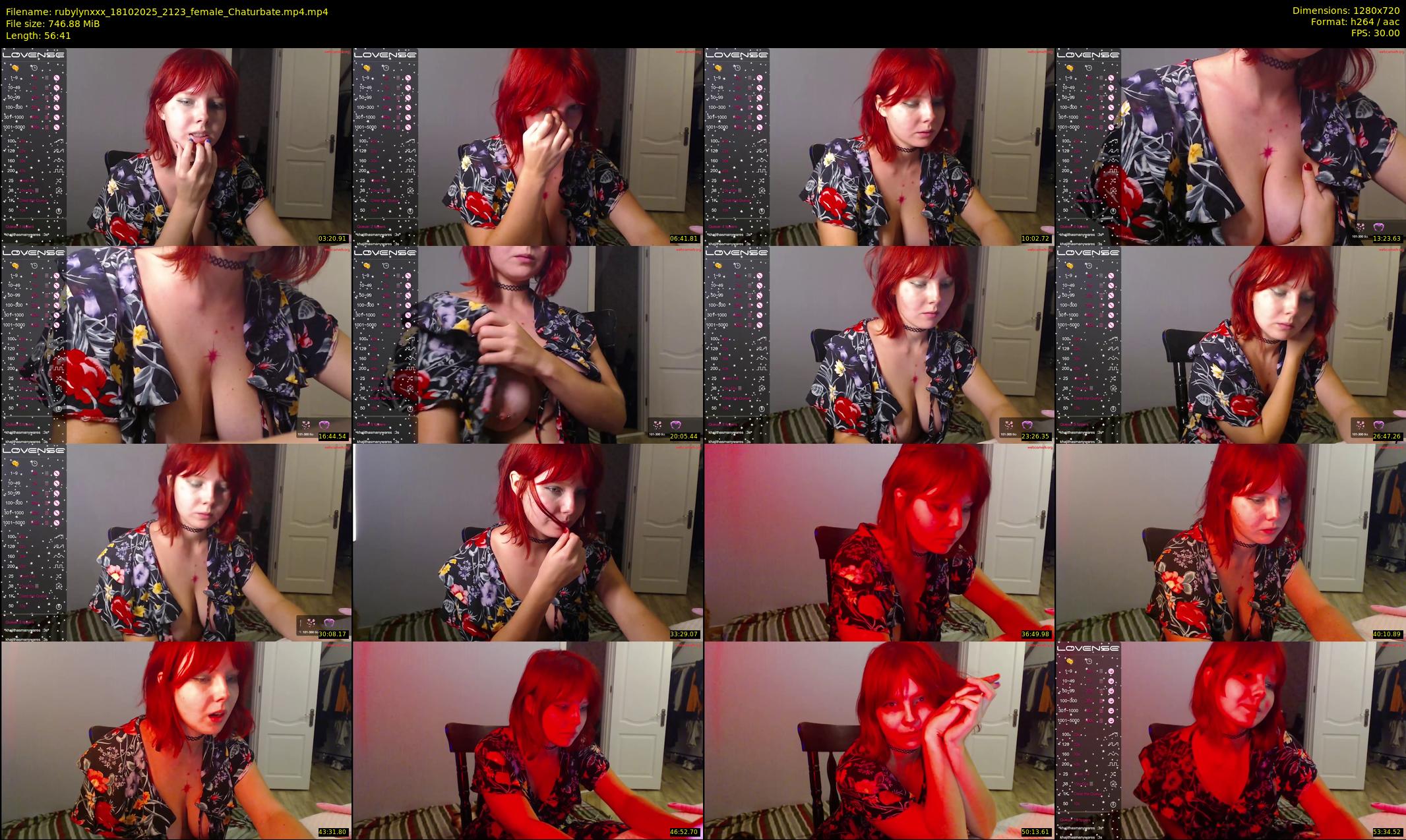 rubylynxxx — 57 minute Chaturbate female cam show recording, 720p, Oct 18, 2025