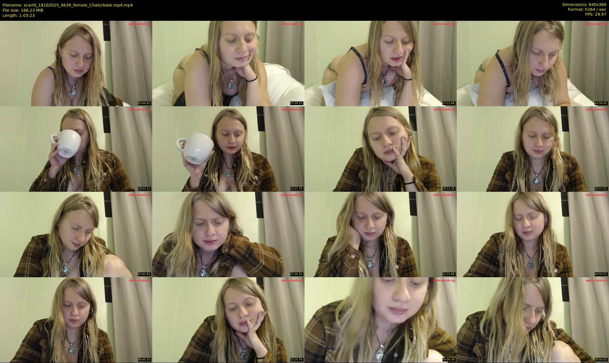 scartit — 64 minute Chaturbate female cam show recording, 360p, Oct 18, 2025